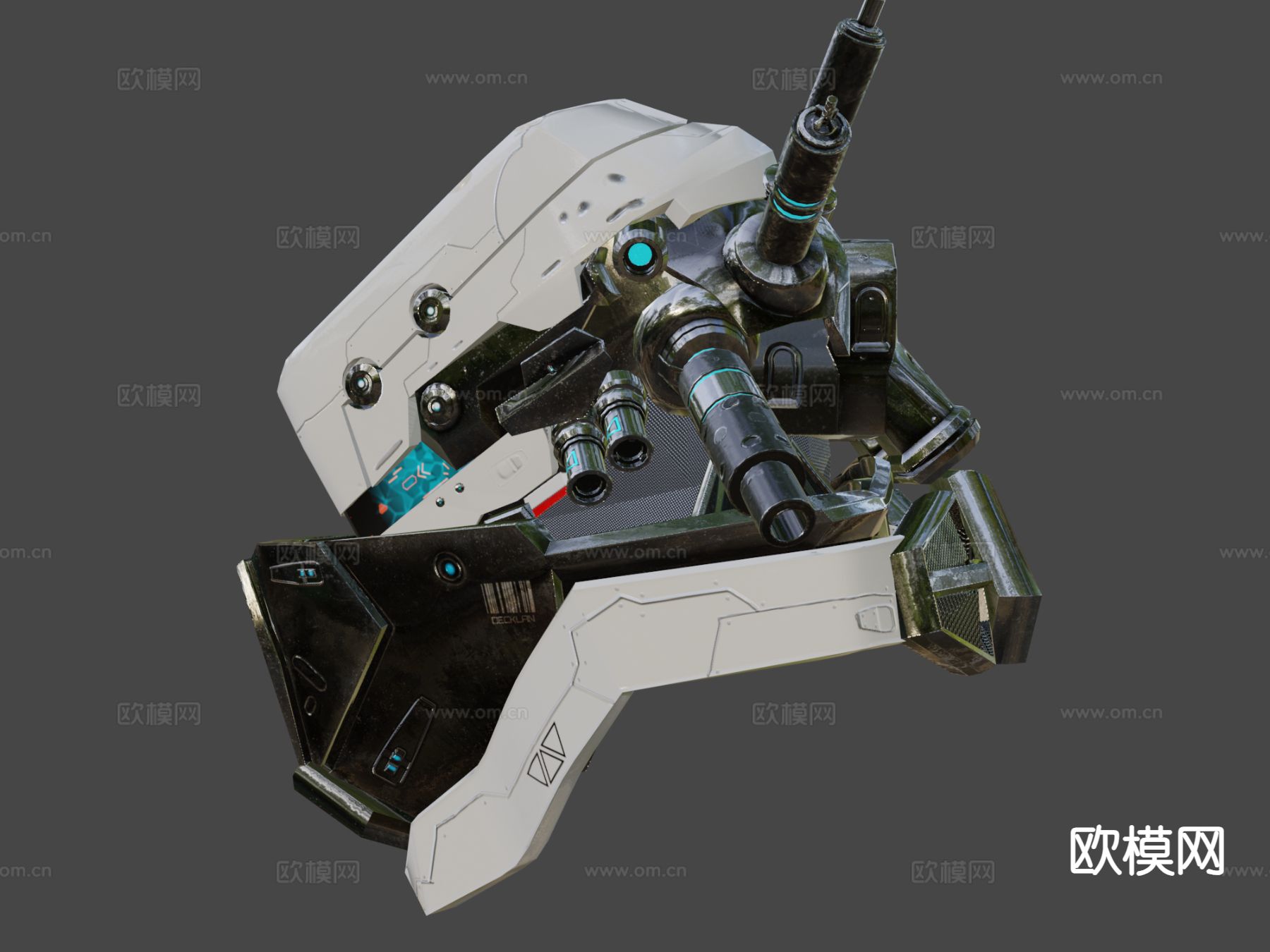 科幻头盔 影视头盔3d模型下载（渲染图9）