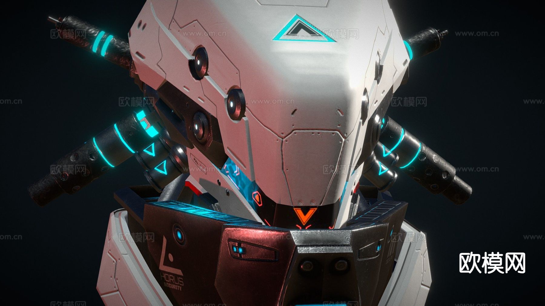 科幻头盔 影视头盔3d模型下载（渲染图1）