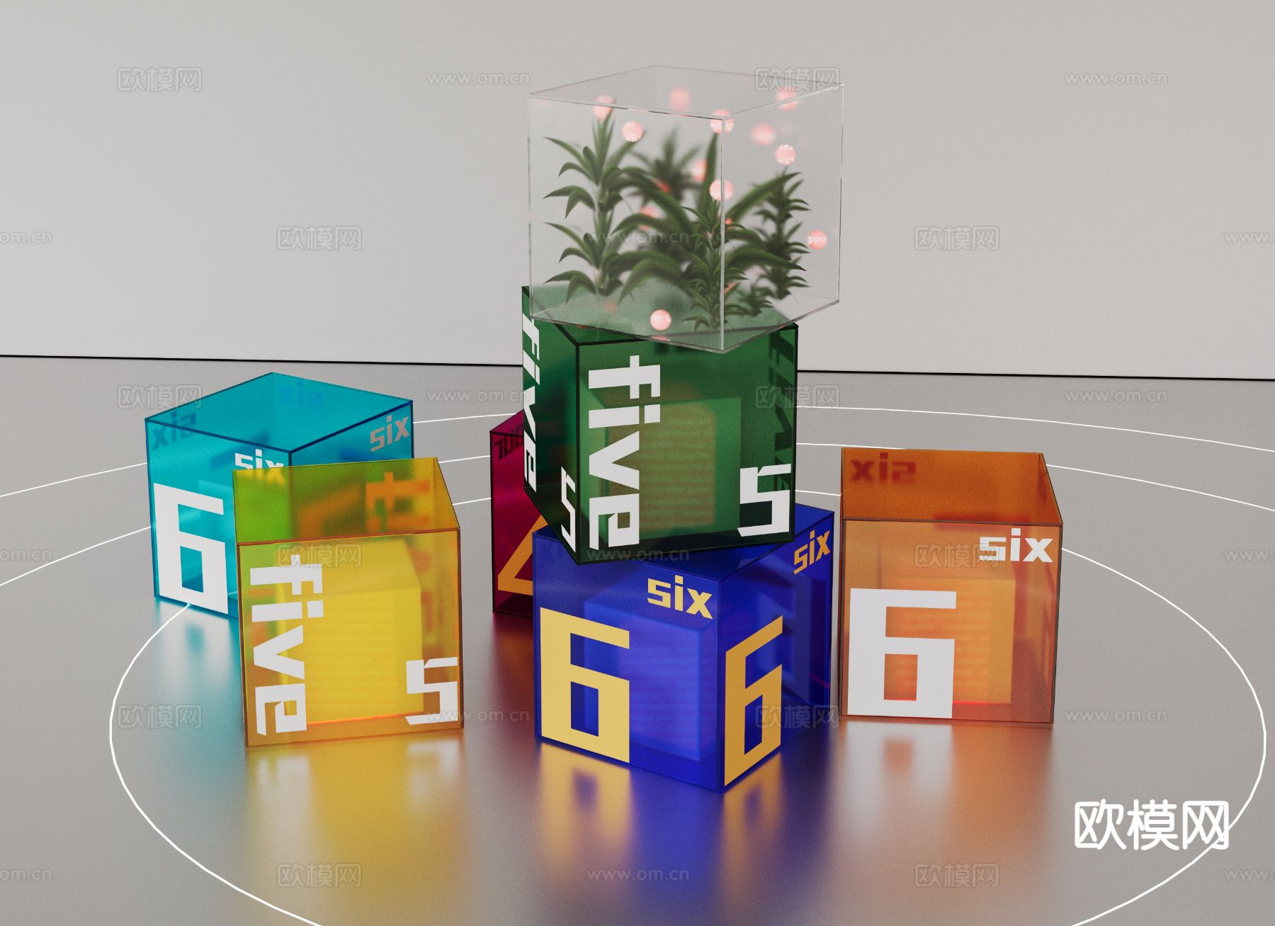 亚克力发光灯箱su模型下载（渲染图2）