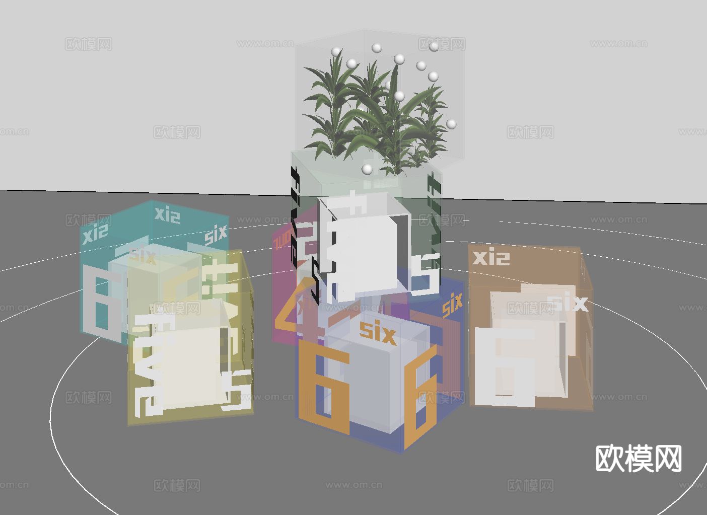 亚克力发光灯箱su模型下载（渲染图1）