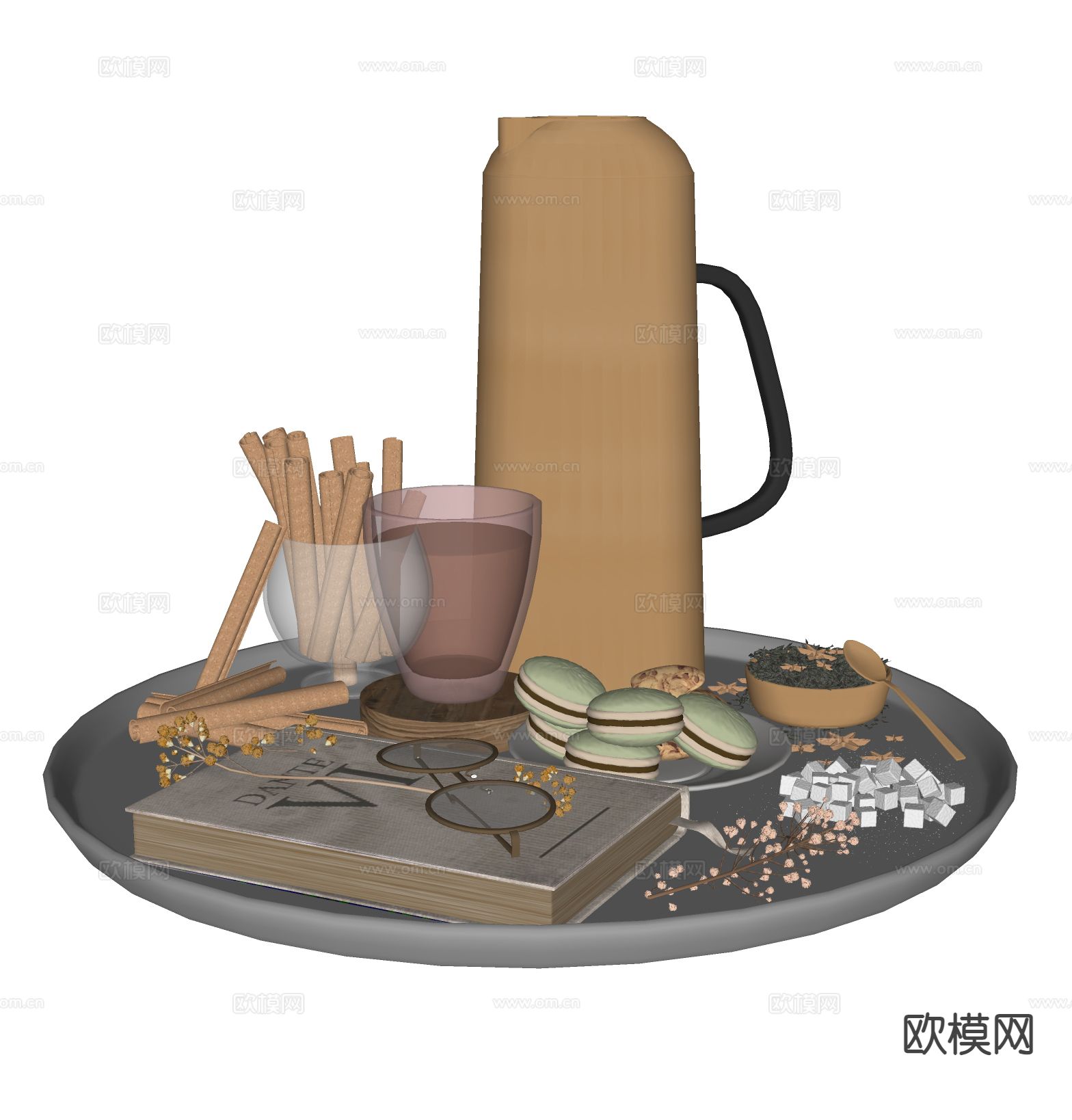 甜品 下午茶 点心su模型下载（渲染图1）