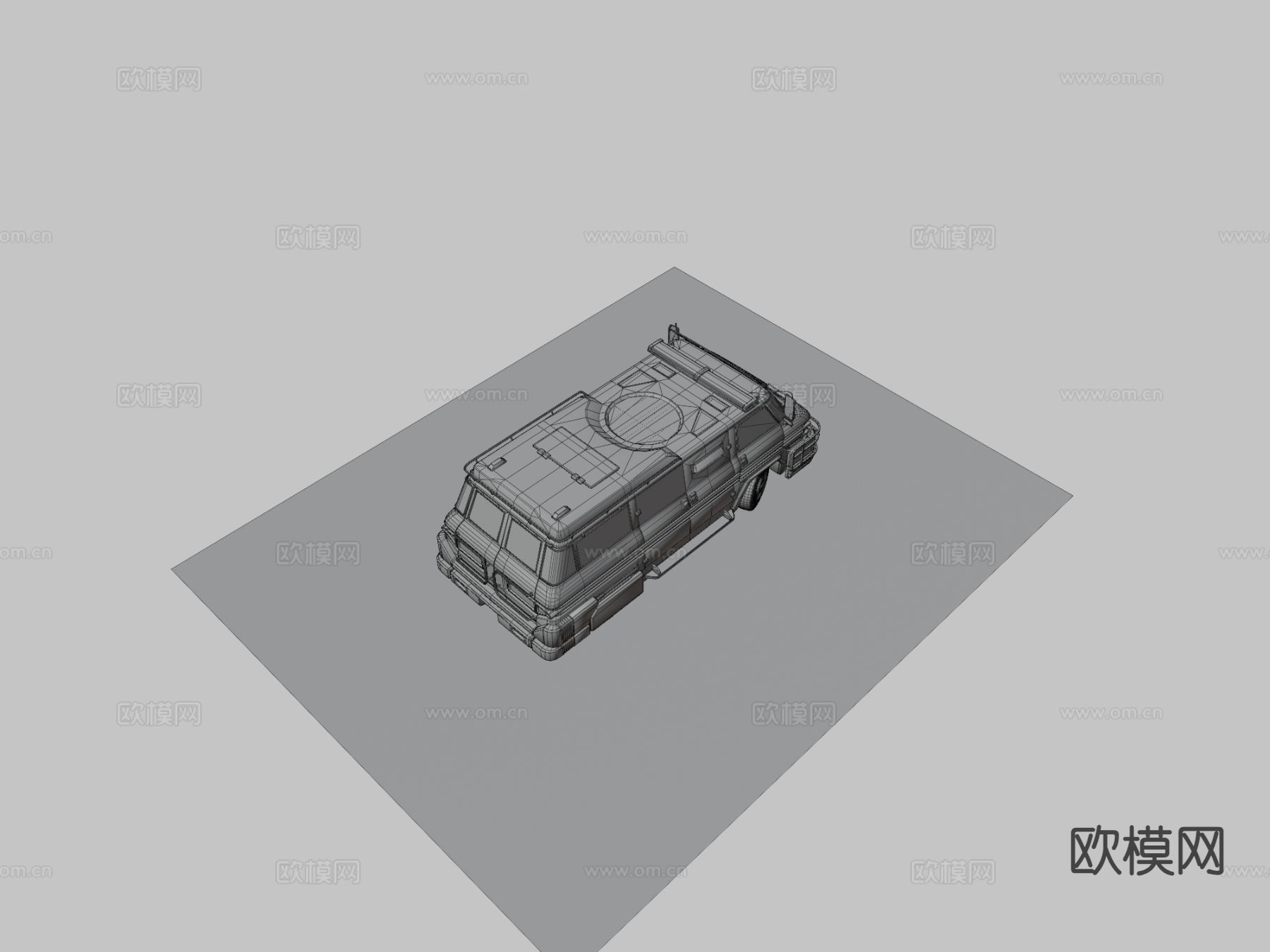 工业风汽车 防暴警车3d模型下载（渲染图5）