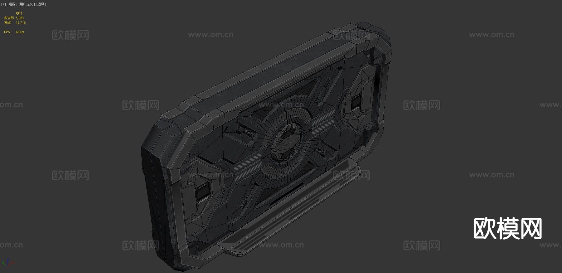 动漫游戏门 科幻门3d模型下载（渲染图6）