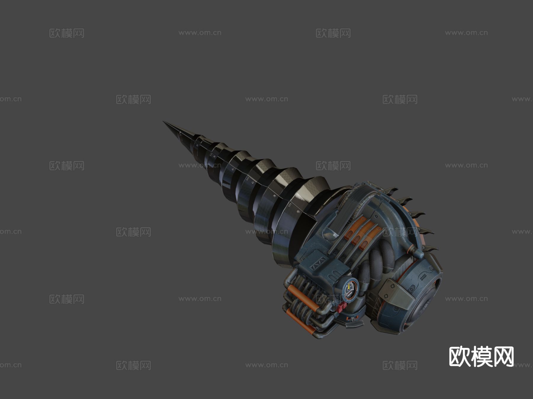贝恩钻头 动漫武器3d模型下载（渲染图7）