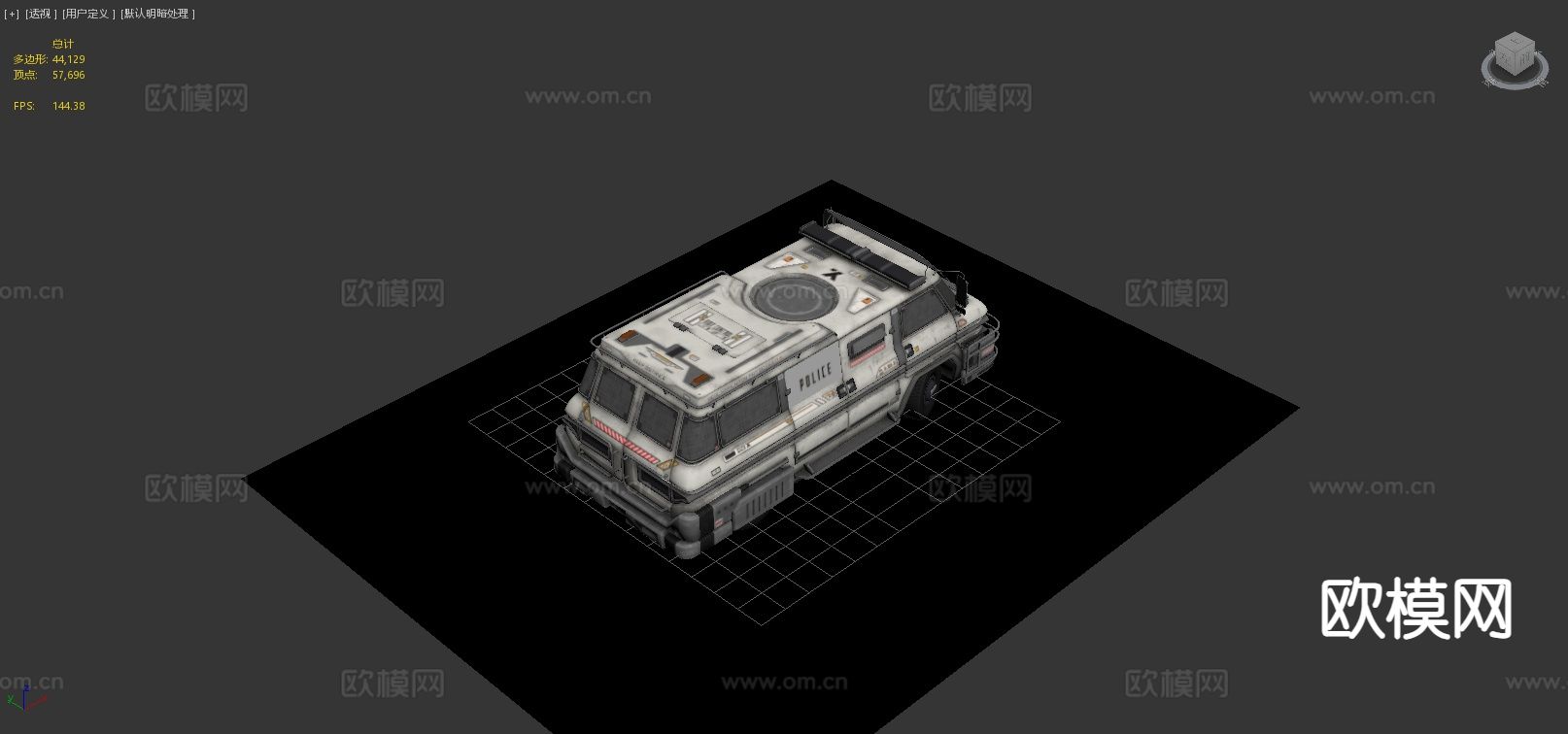 工业风汽车 防暴警车3d模型下载（渲染图4）