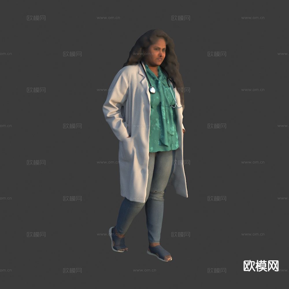 女医生 护士 护工人物3d模型下载