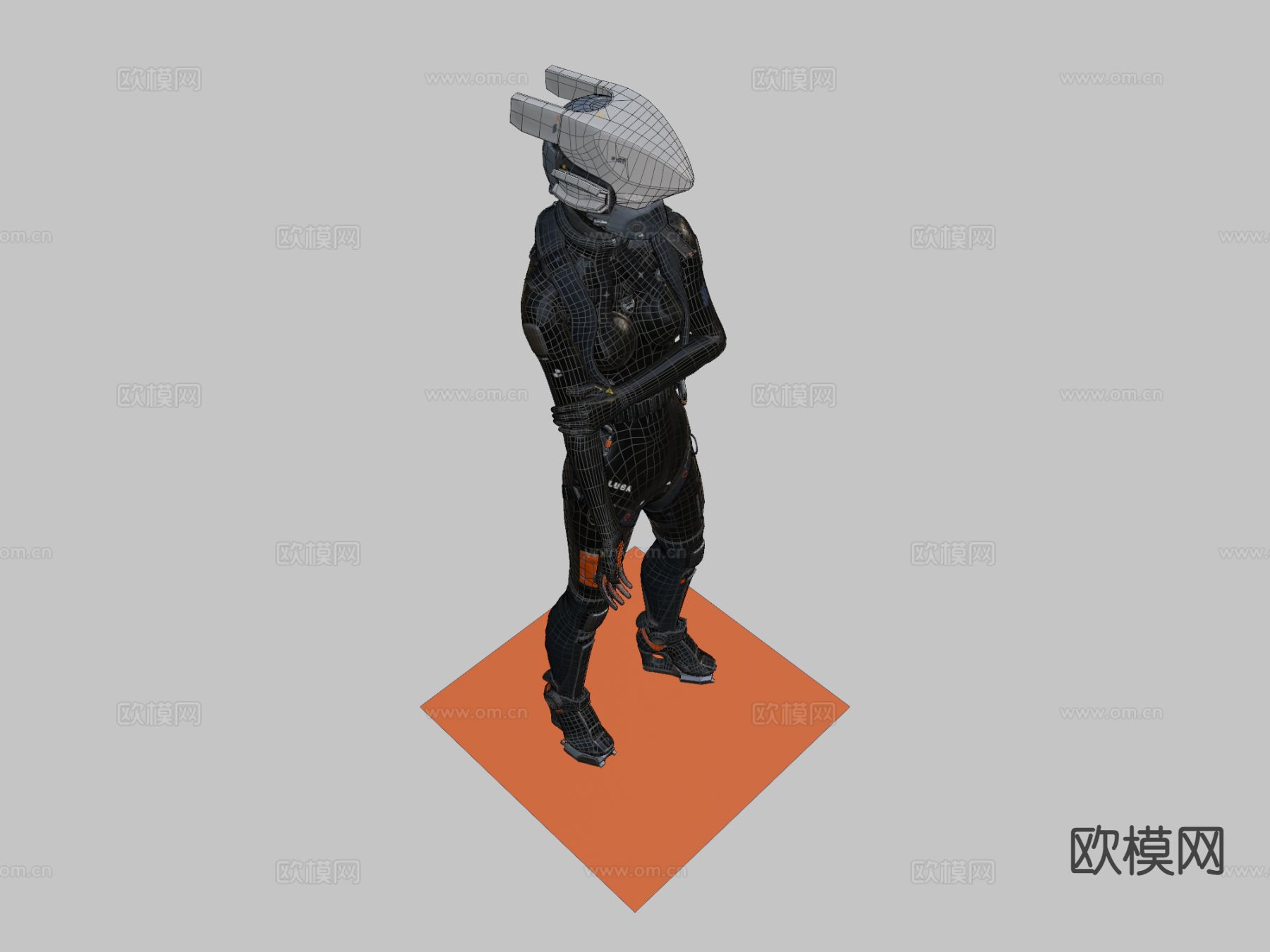 科幻飞行员3d模型下载（渲染图4）