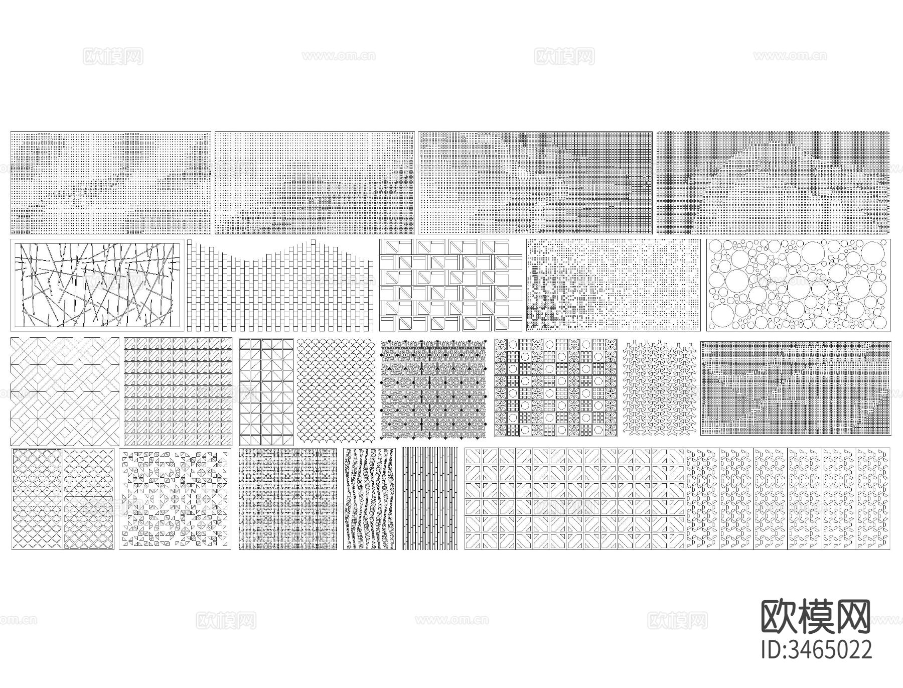 冲孔板 穿孔板cad图库下载（渲染图8）