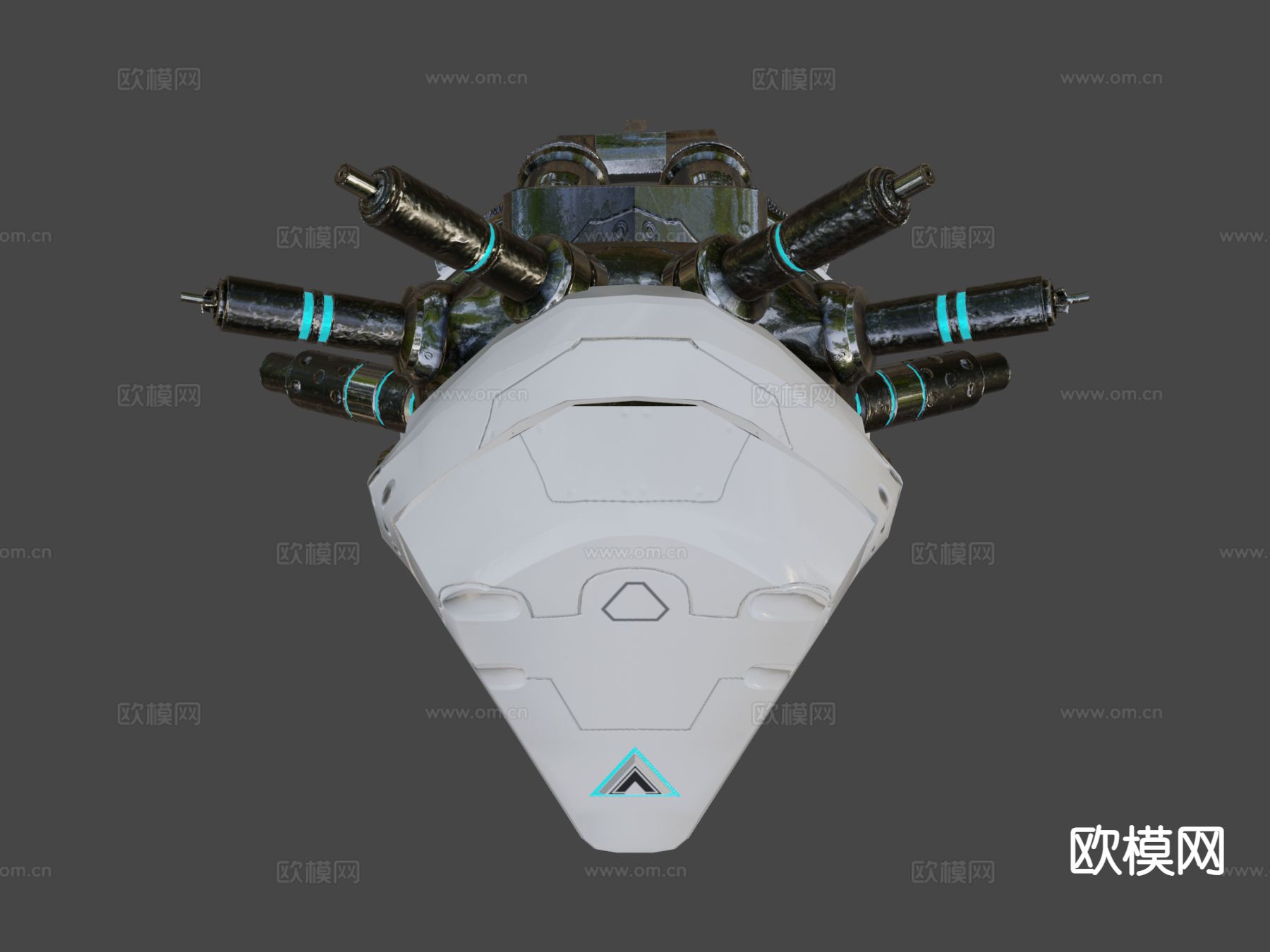 科幻头盔 影视头盔3d模型下载（渲染图7）