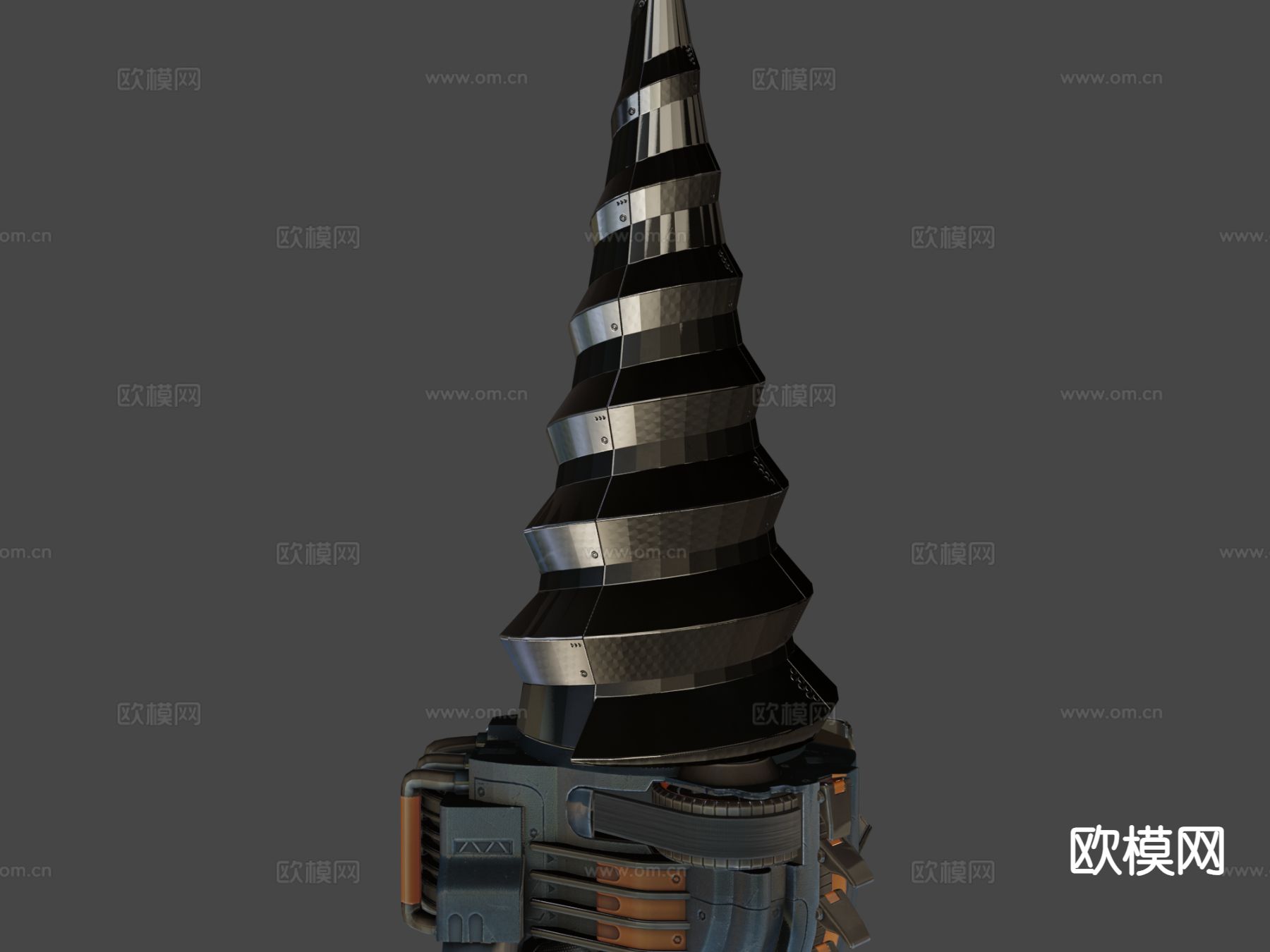 贝恩钻头 动漫武器3d模型下载（渲染图2）