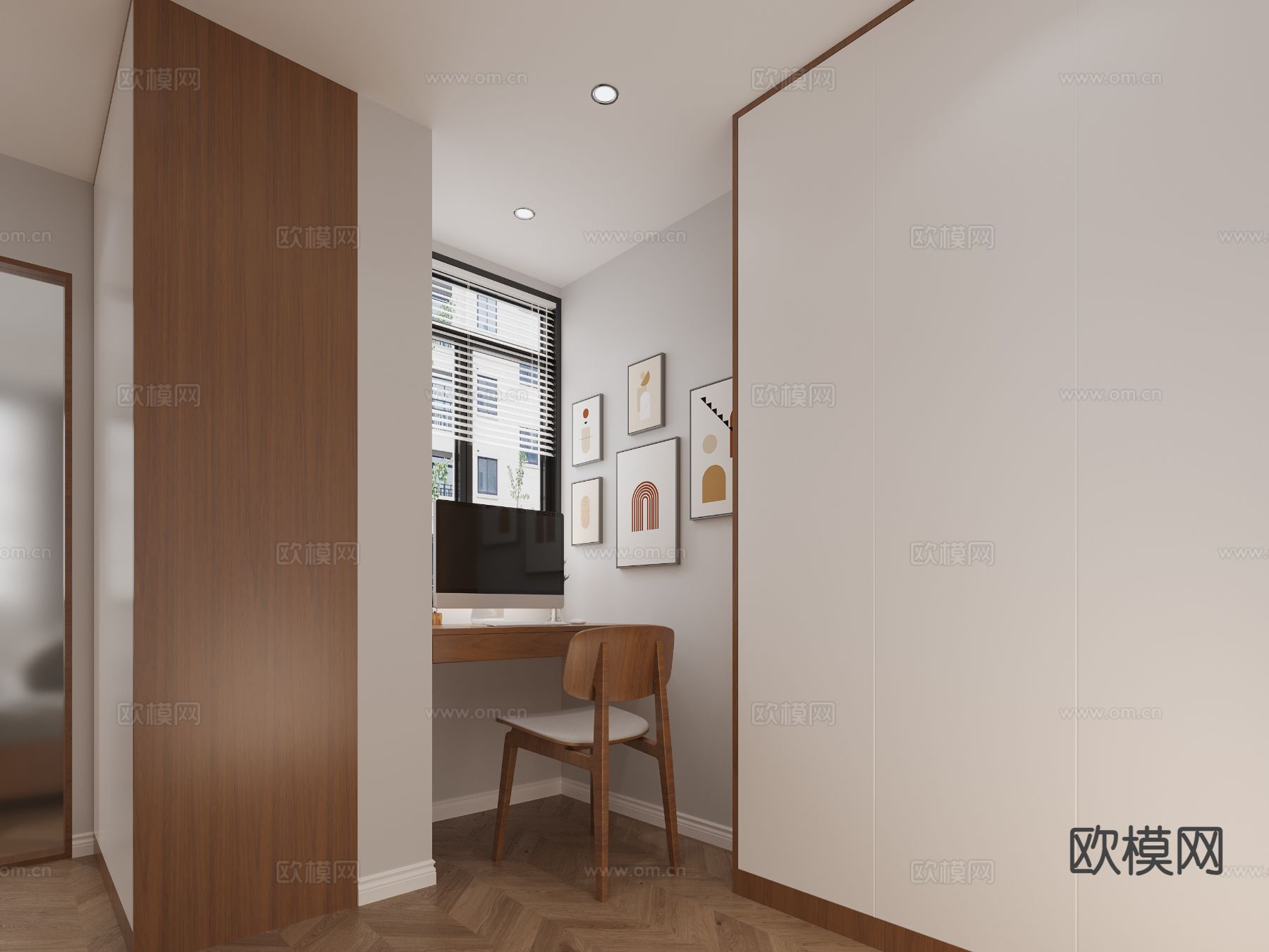 北欧衣帽间3d模型下载