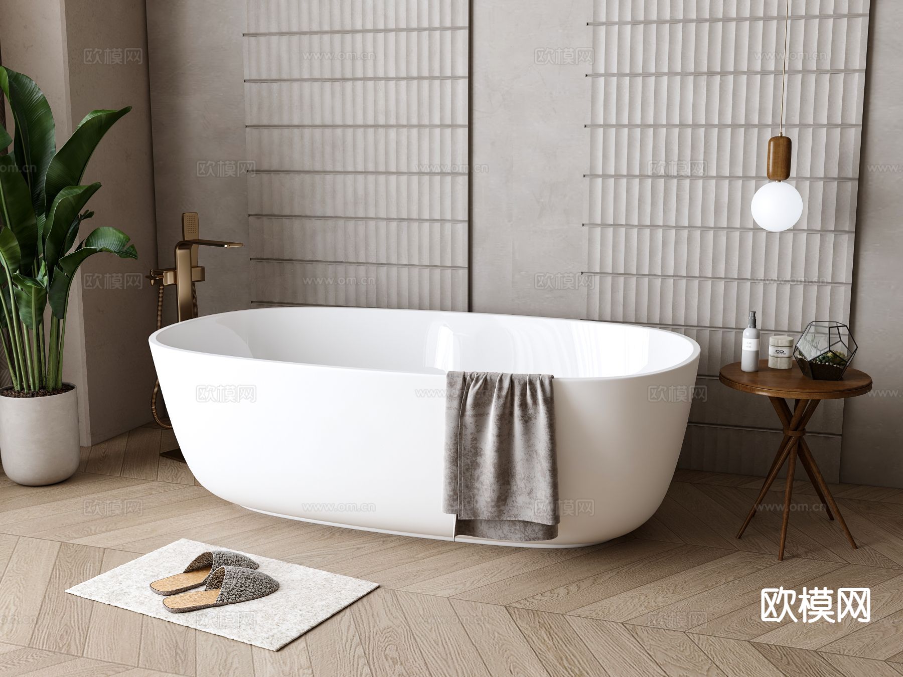 独立浴缸3d模型下载