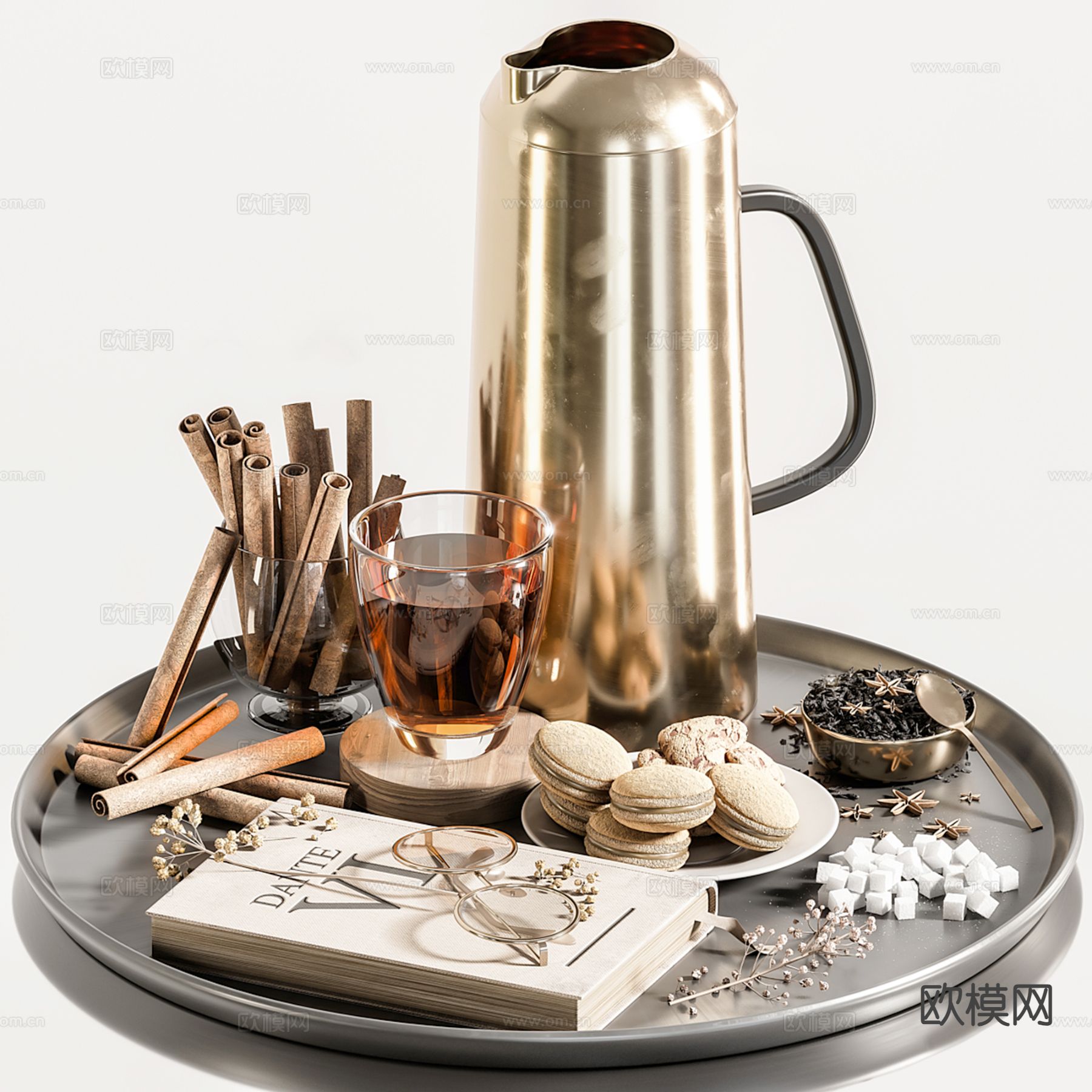 甜品 下午茶 点心su模型下载（渲染图3）