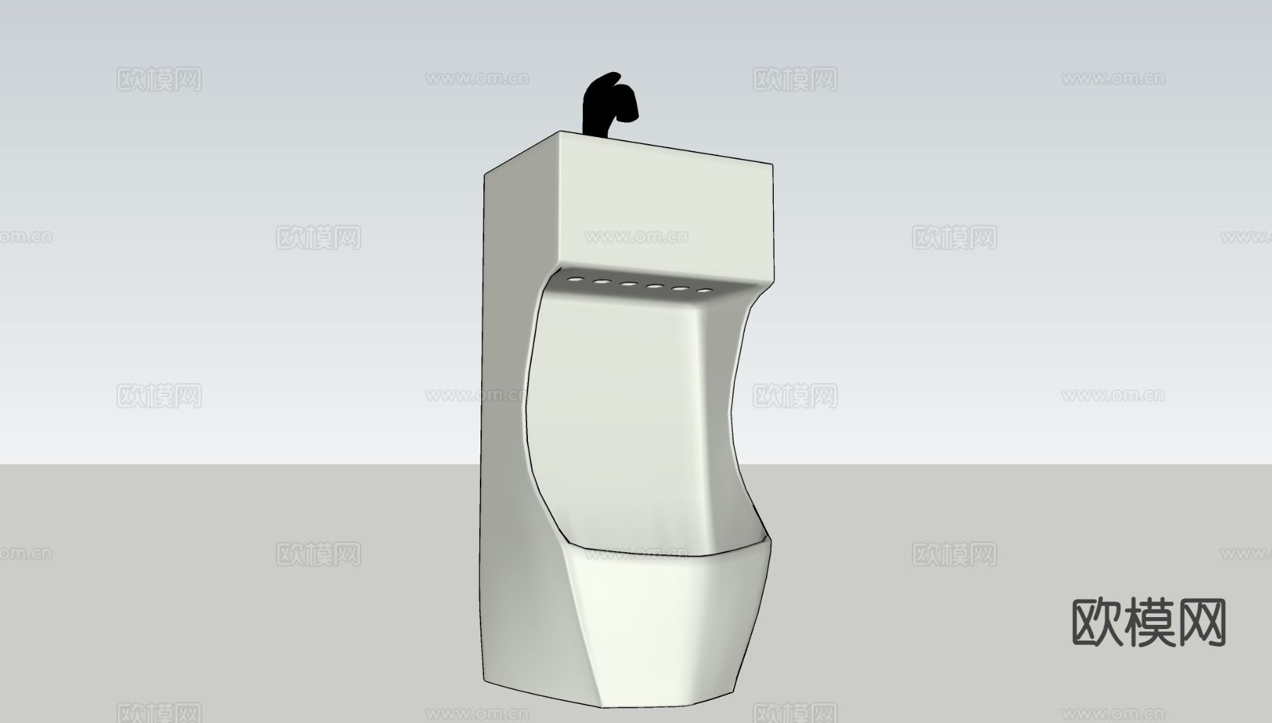 小便斗 小便器 尿斗su模型下载（渲染图1）