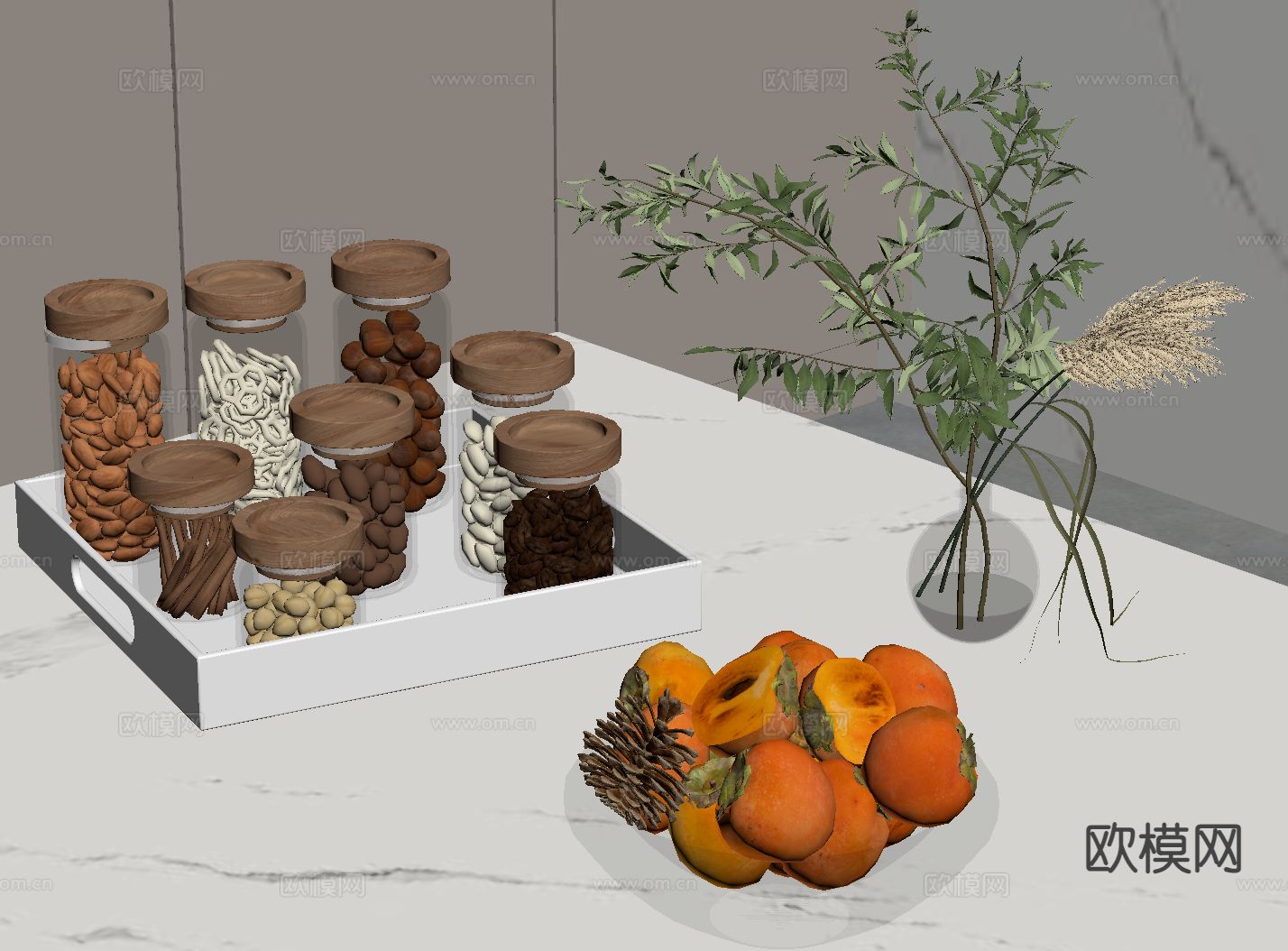 调味料 调味罐 干果 调料su模型下载（渲染图1）