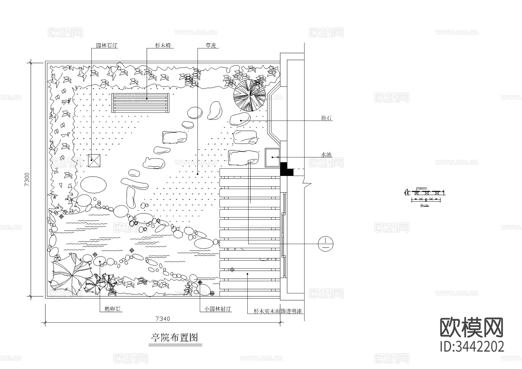 多套室内小造景cad大样图下载（渲染图8）