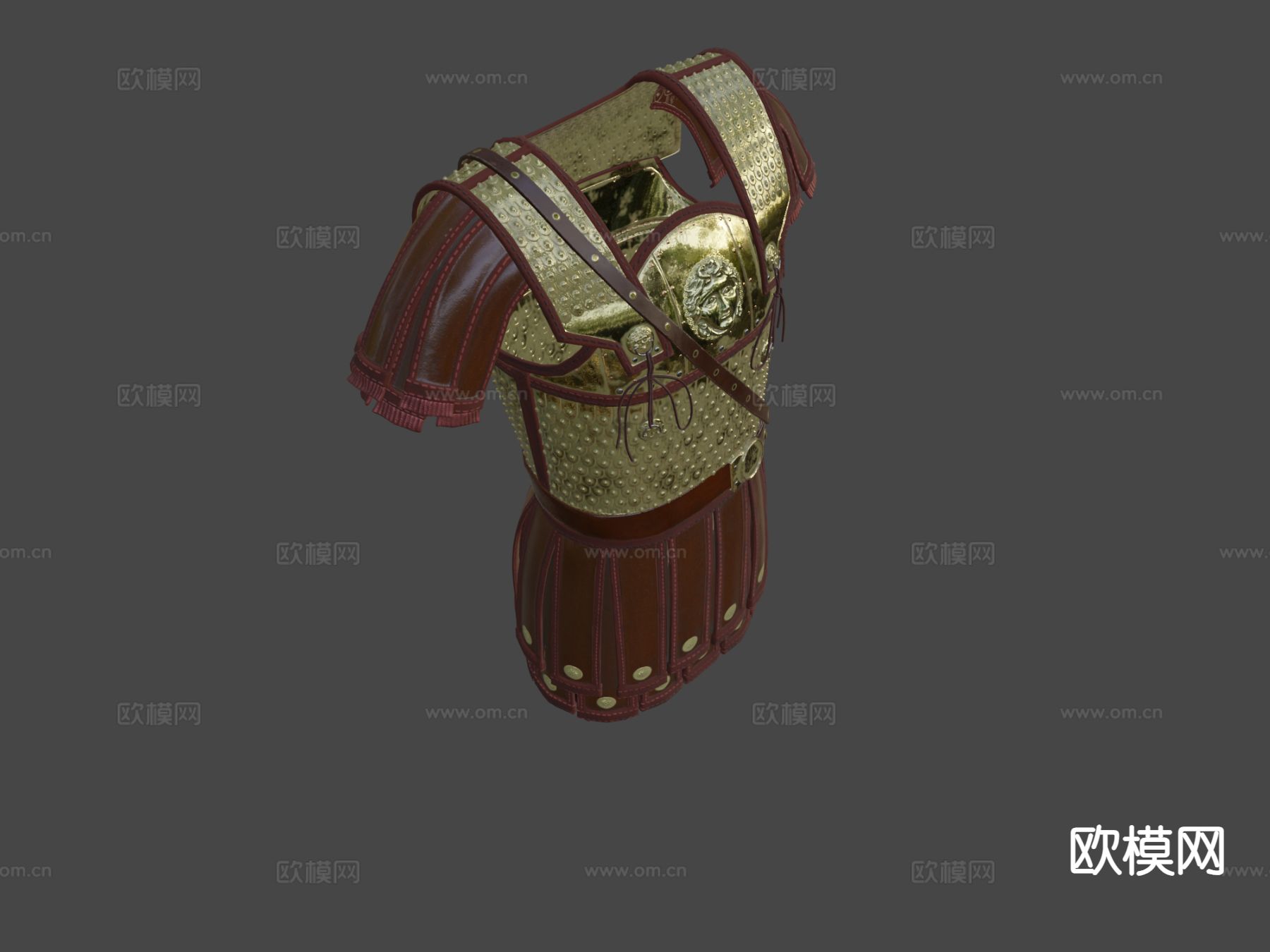 古希腊盔甲3d模型下载（渲染图6）