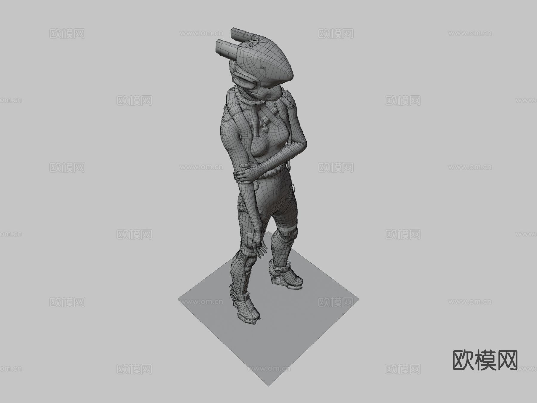 科幻飞行员3d模型下载（渲染图5）