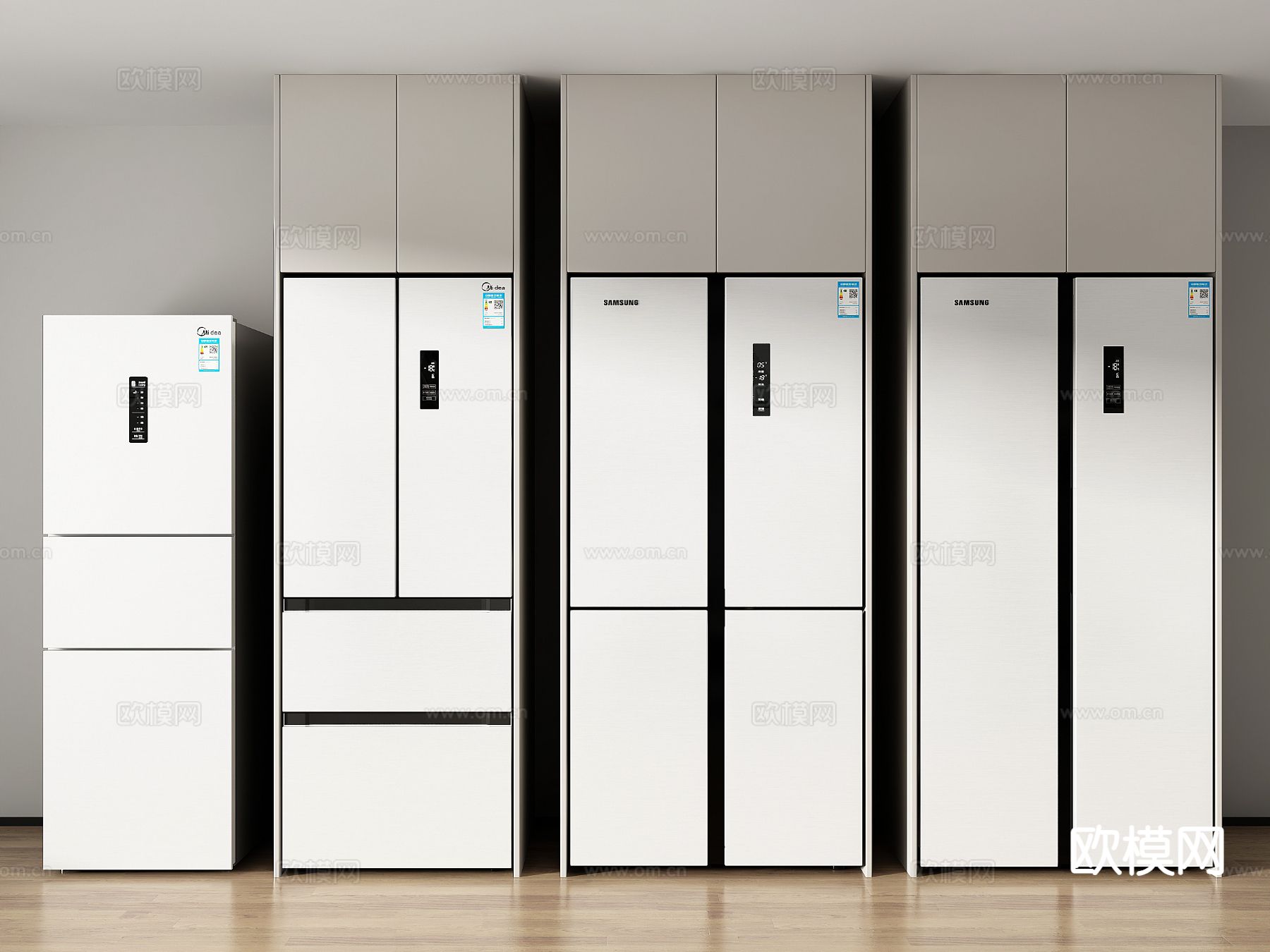 智能冰箱 冰柜3d模型下载