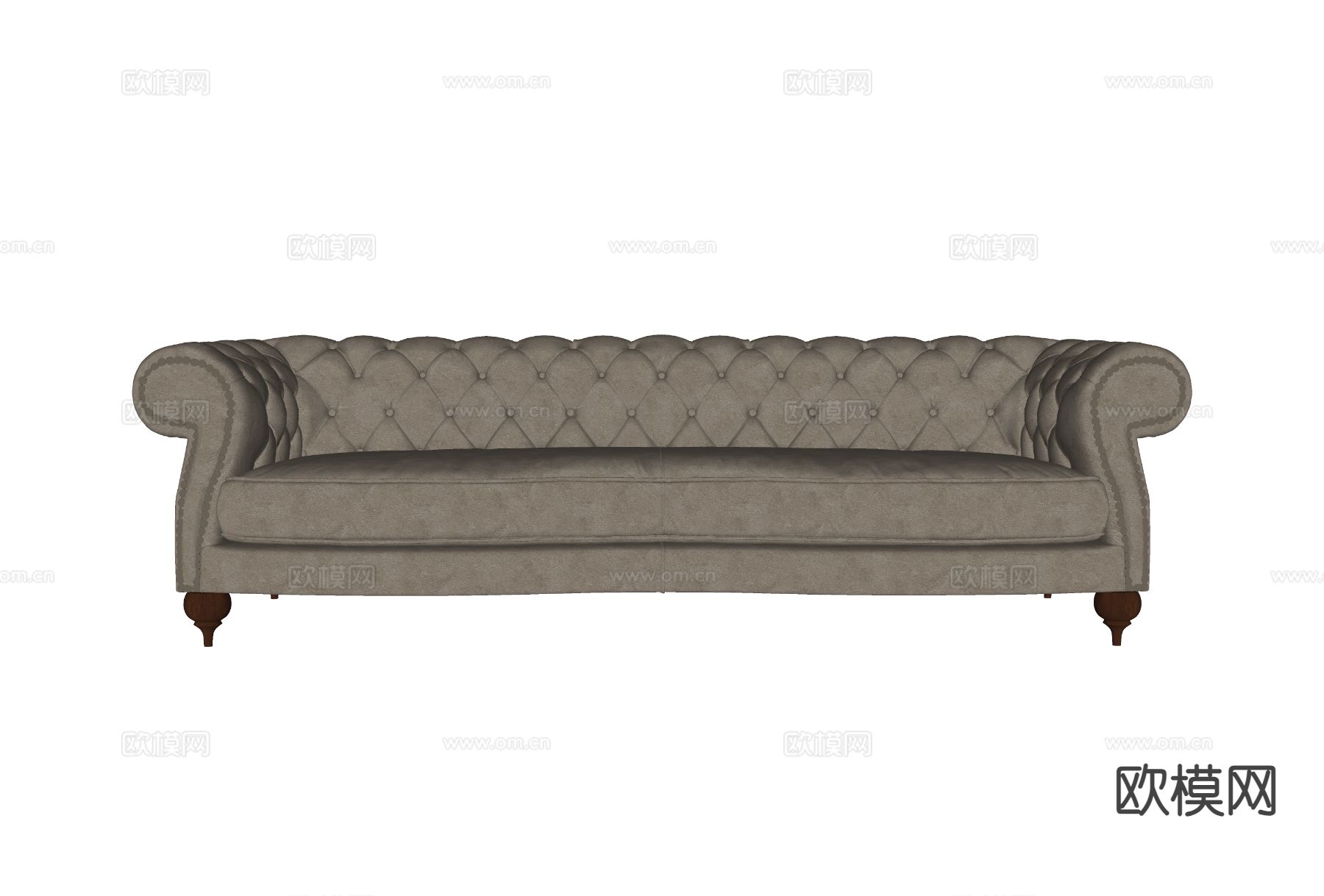 双人沙发 皮革沙发su模型下载（渲染图1）