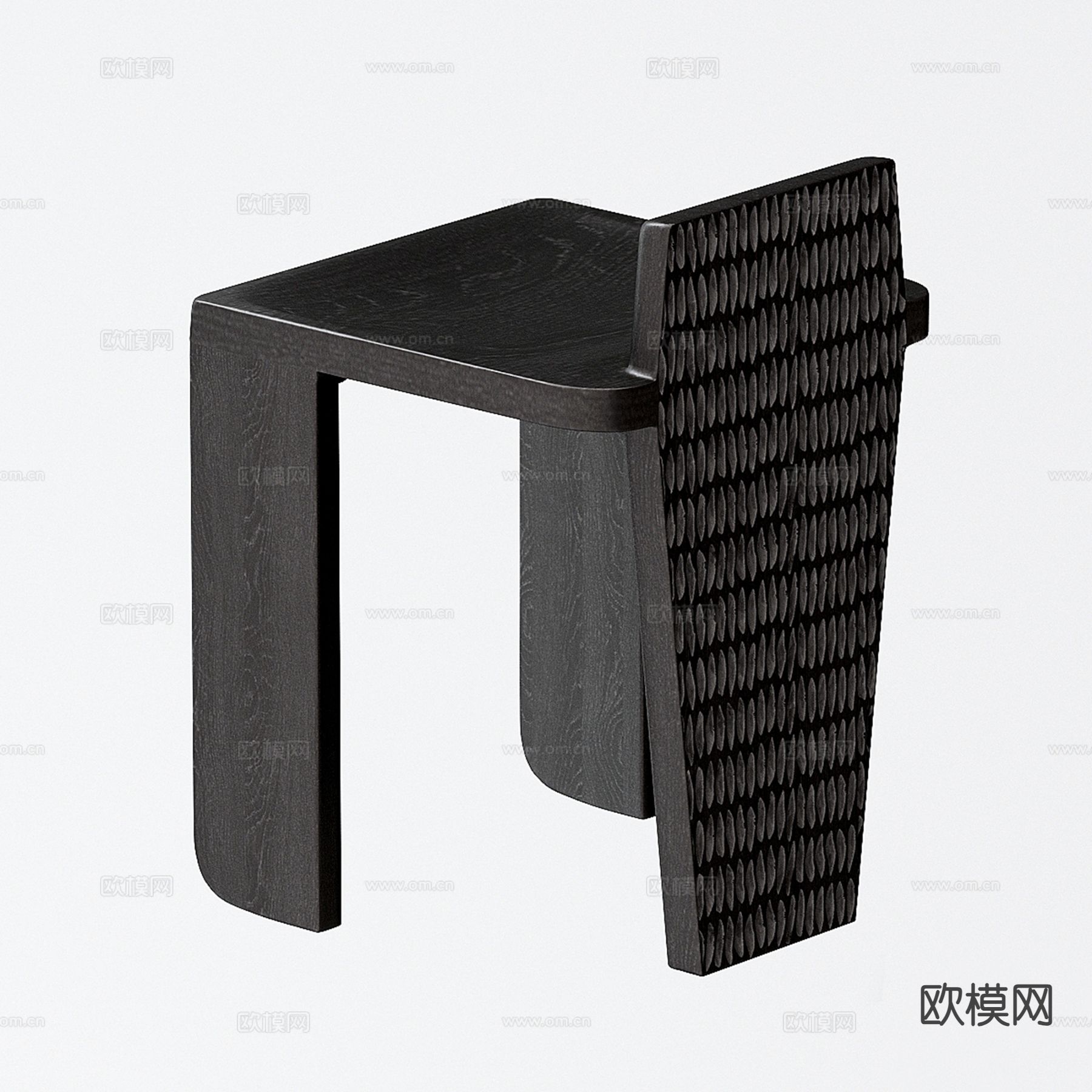 中古风凳子 矮凳 换鞋凳su模型下载（渲染图2）