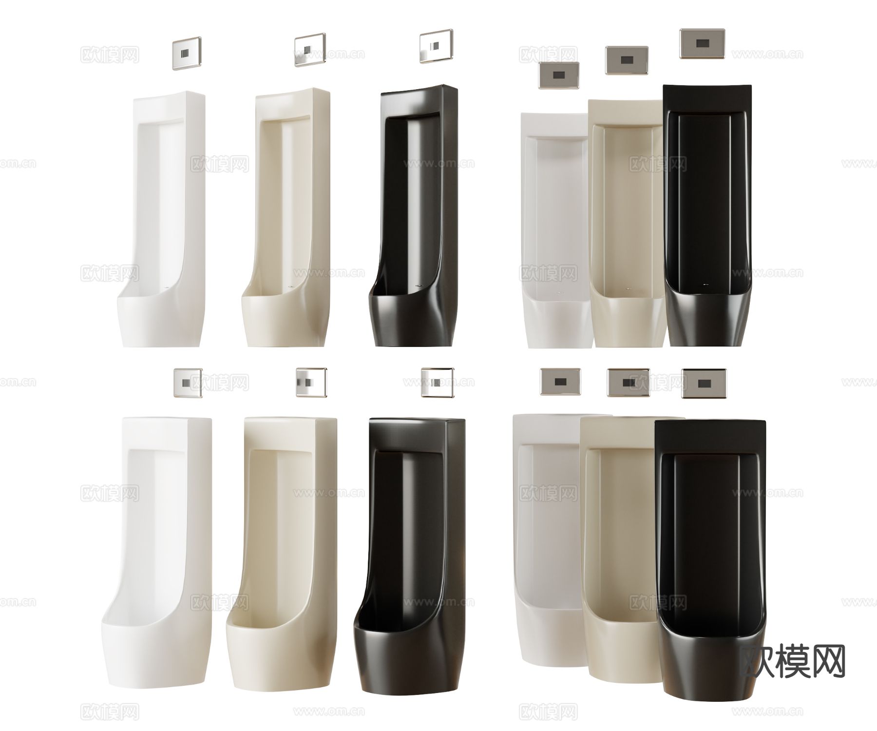 中古风小便池 小便斗su模型下载（渲染图2）