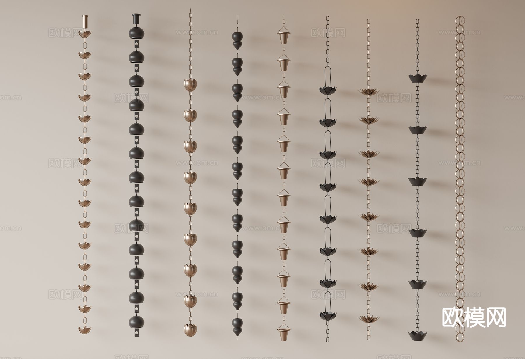 日式导水涟3d模型下载