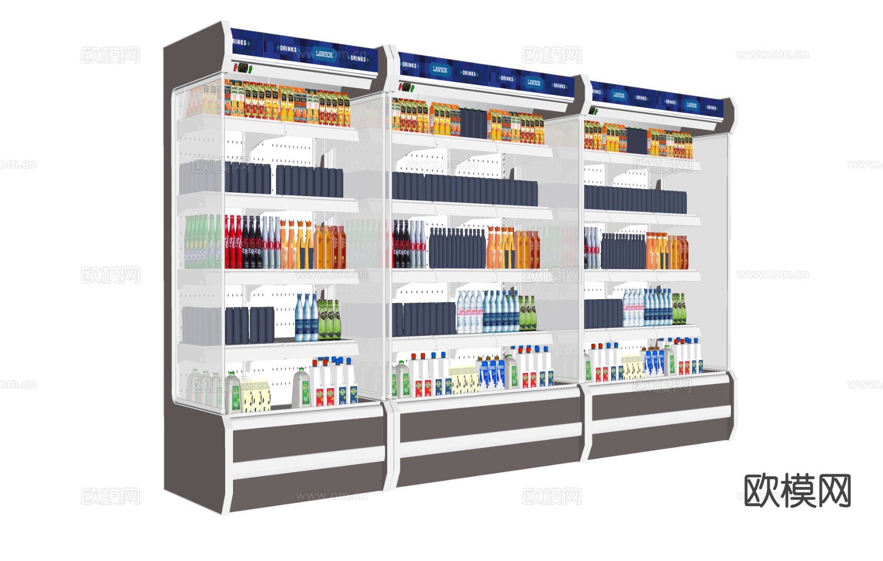 冰柜 冷藏柜 冷饮柜su模型下载（渲染图1）