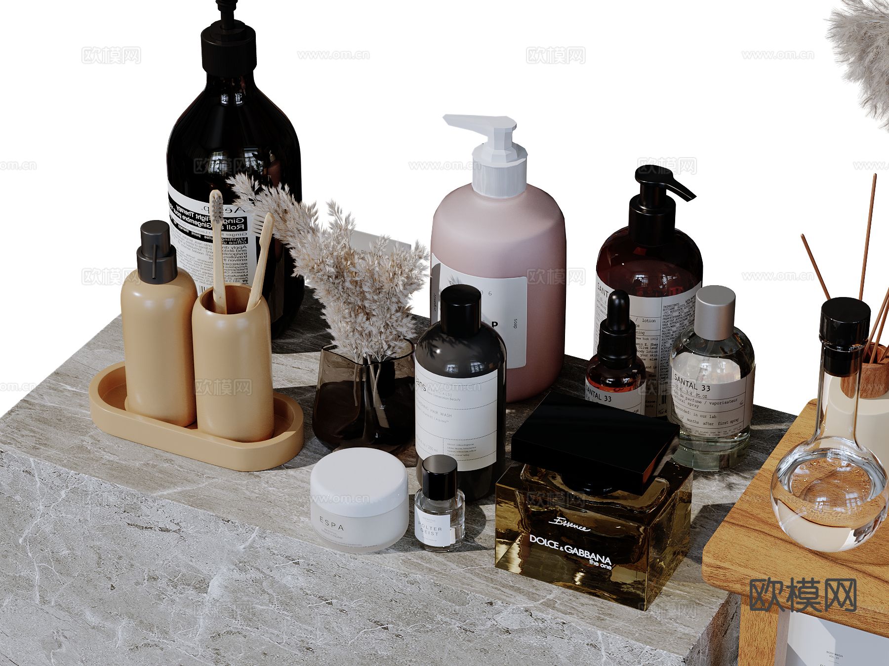 卫浴摆件 卫浴用品 洗漱用品3d模型下载
