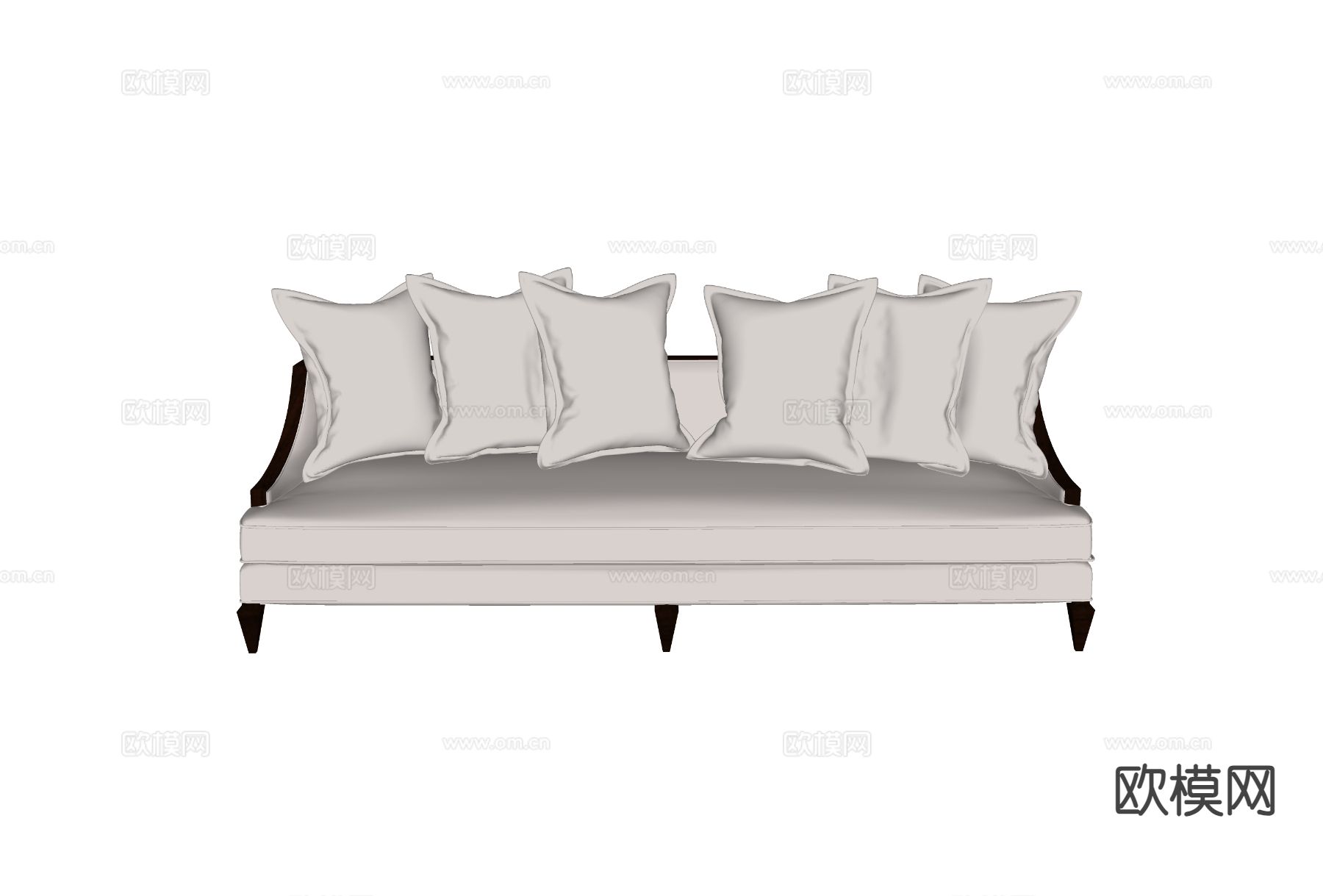 双人沙发 软体沙发su模型下载（渲染图1）