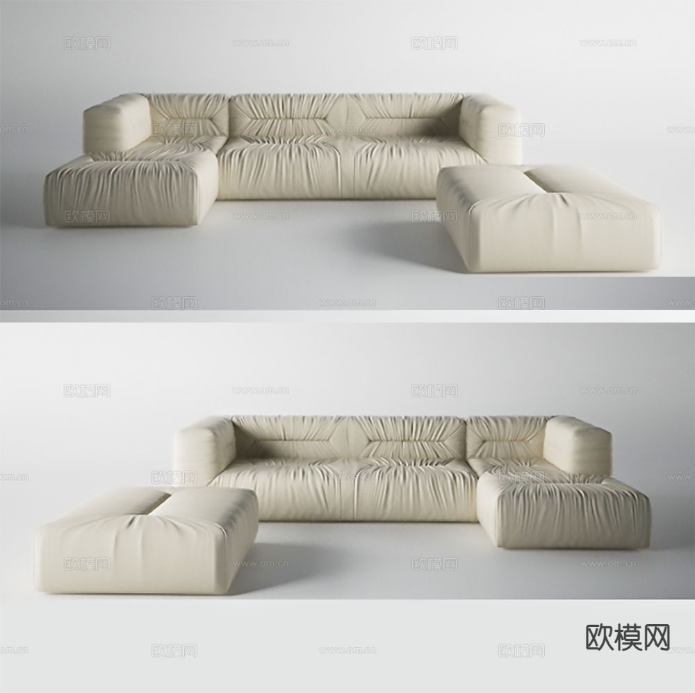 多人沙发 转角沙发su模型下载（渲染图2）