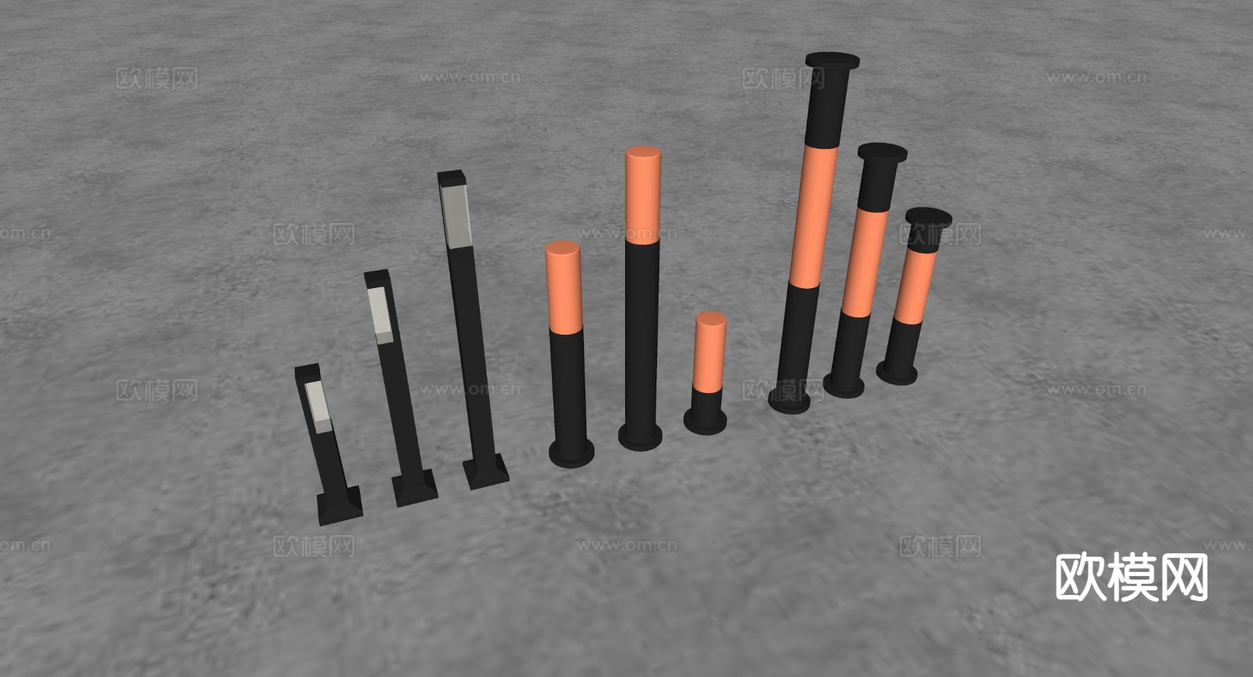 中式景观灯 草坪灯su模型下载（渲染图1）