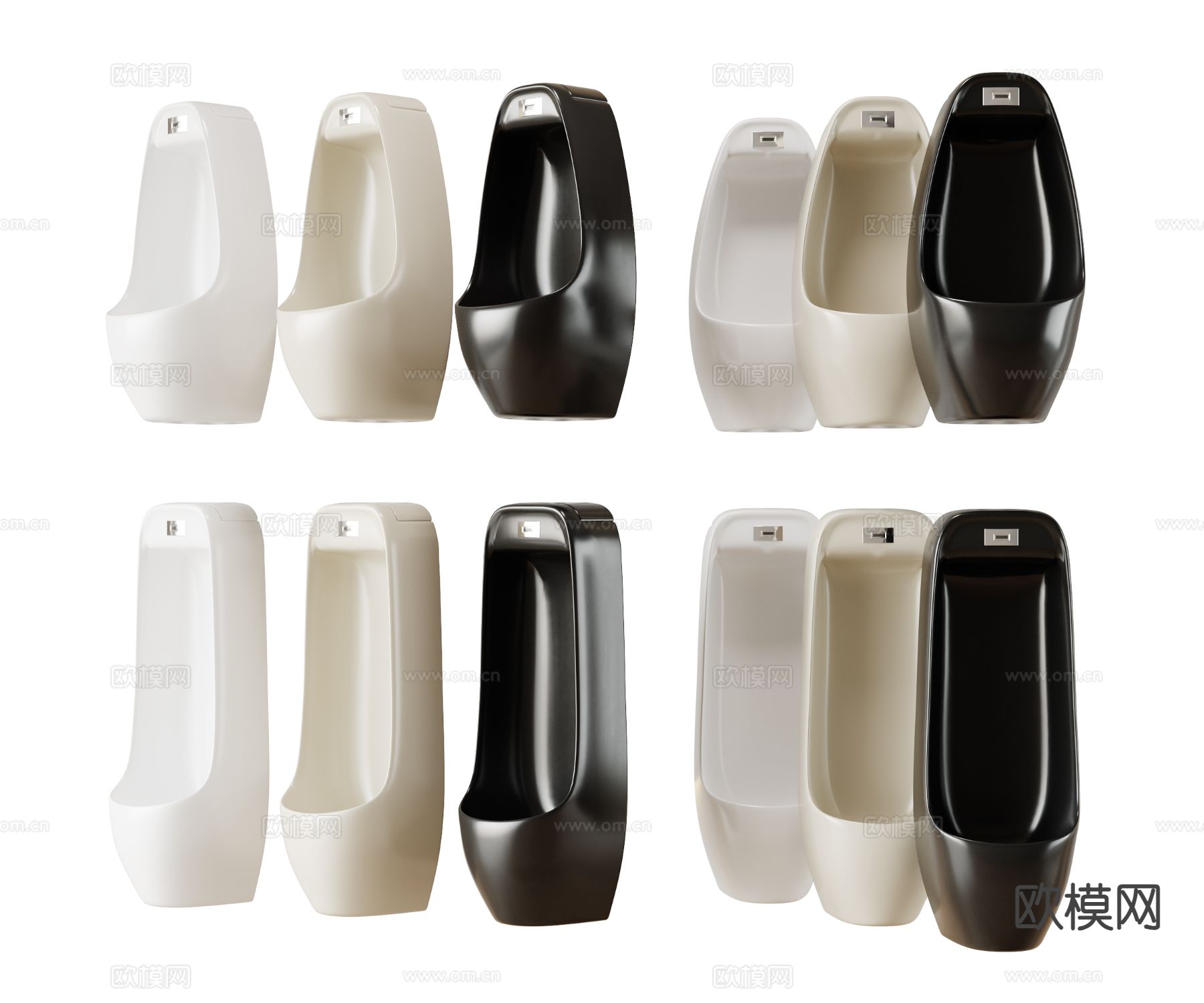 中古风小便池 小便斗su模型下载（渲染图2）