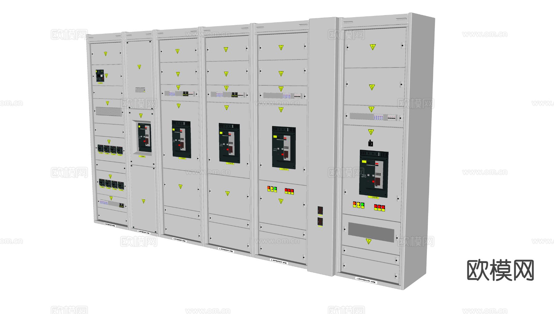 工业机柜 控制机柜 控制机房su模型下载（渲染图1）