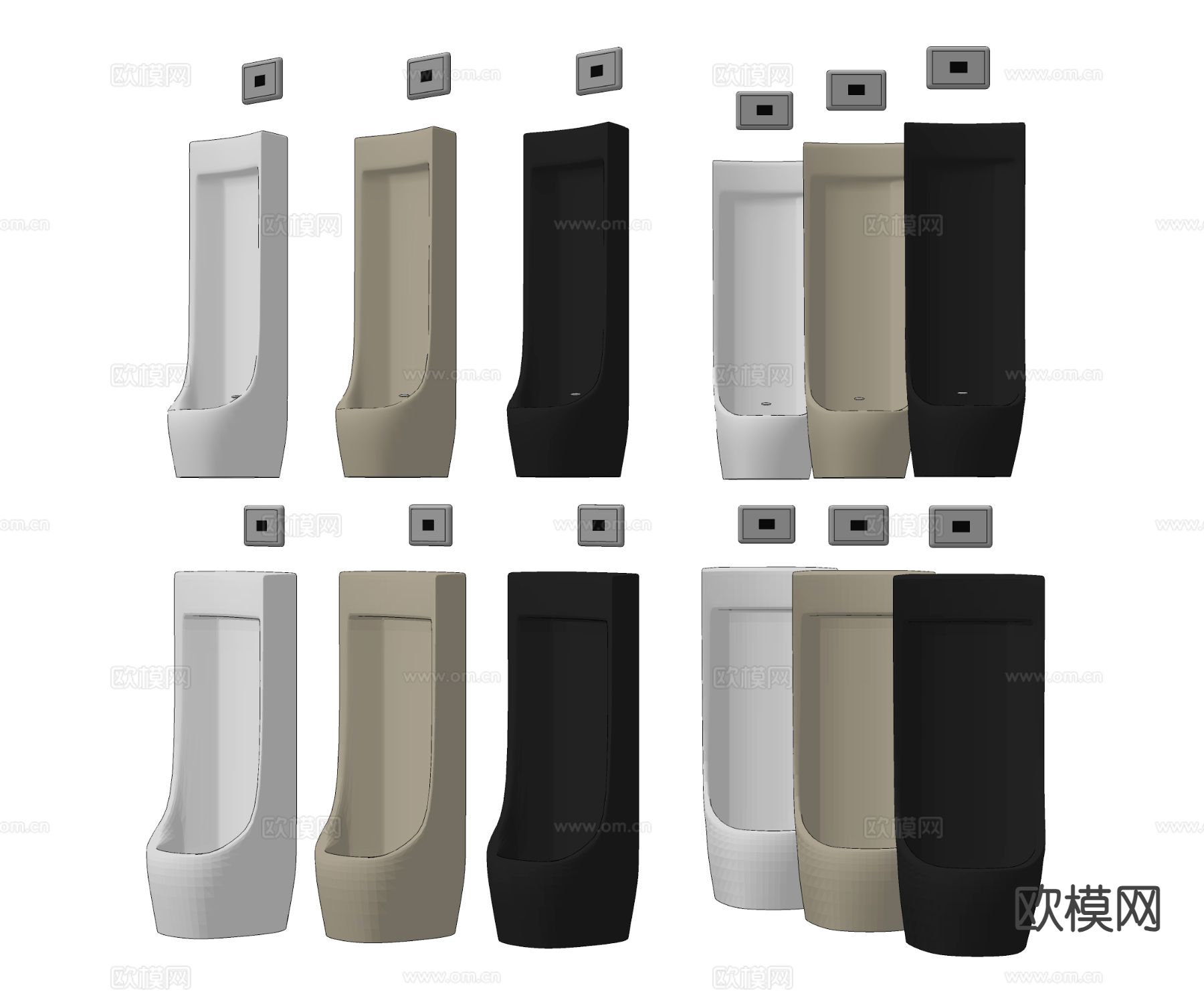 中古风小便池 小便斗su模型下载（渲染图1）