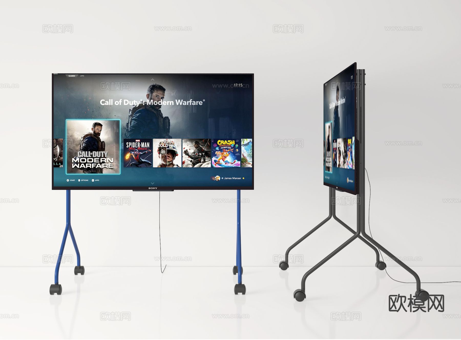 移动电视机 高清电视 智慧屏su模型下载（渲染图2）