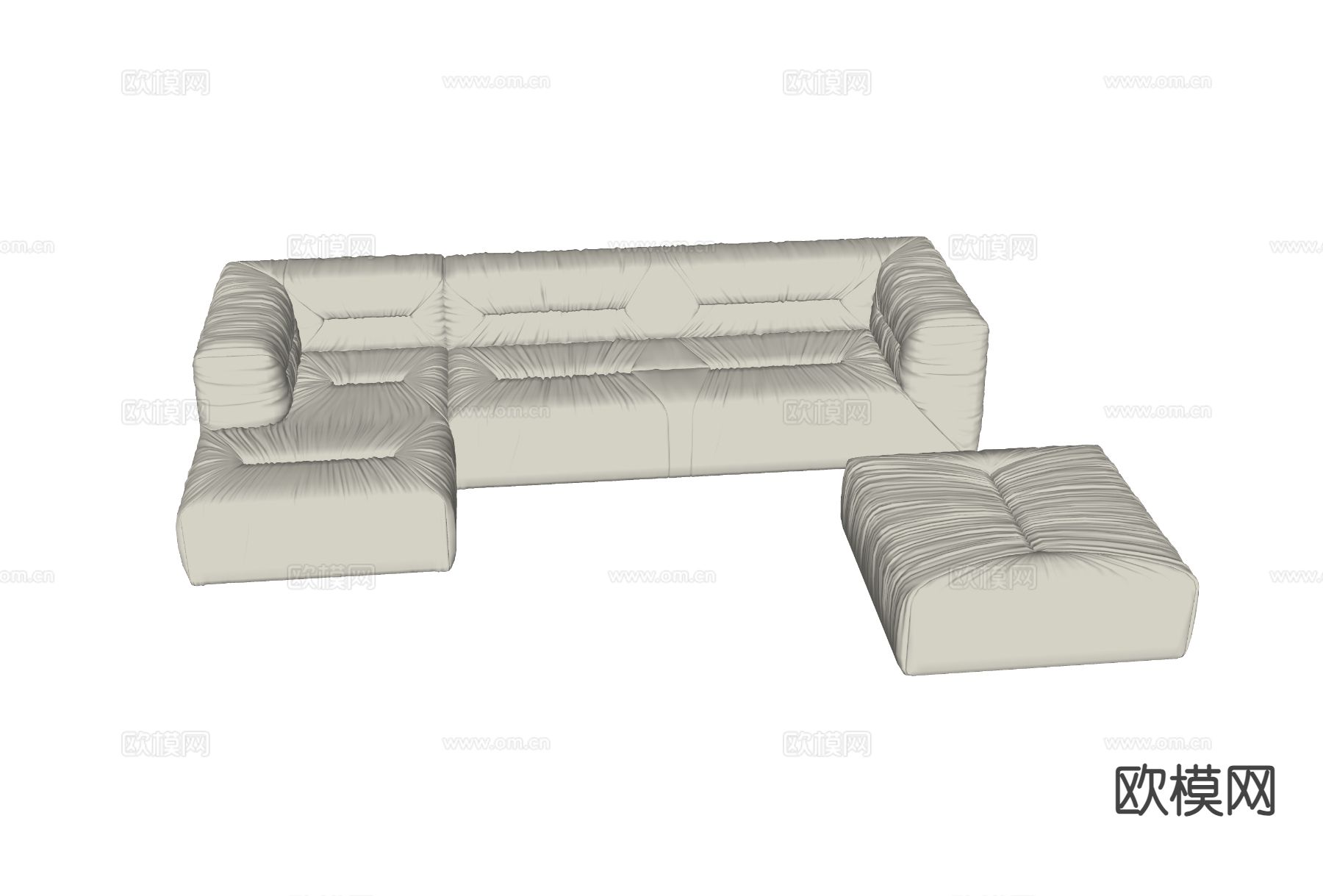 多人沙发 转角沙发su模型下载（渲染图1）