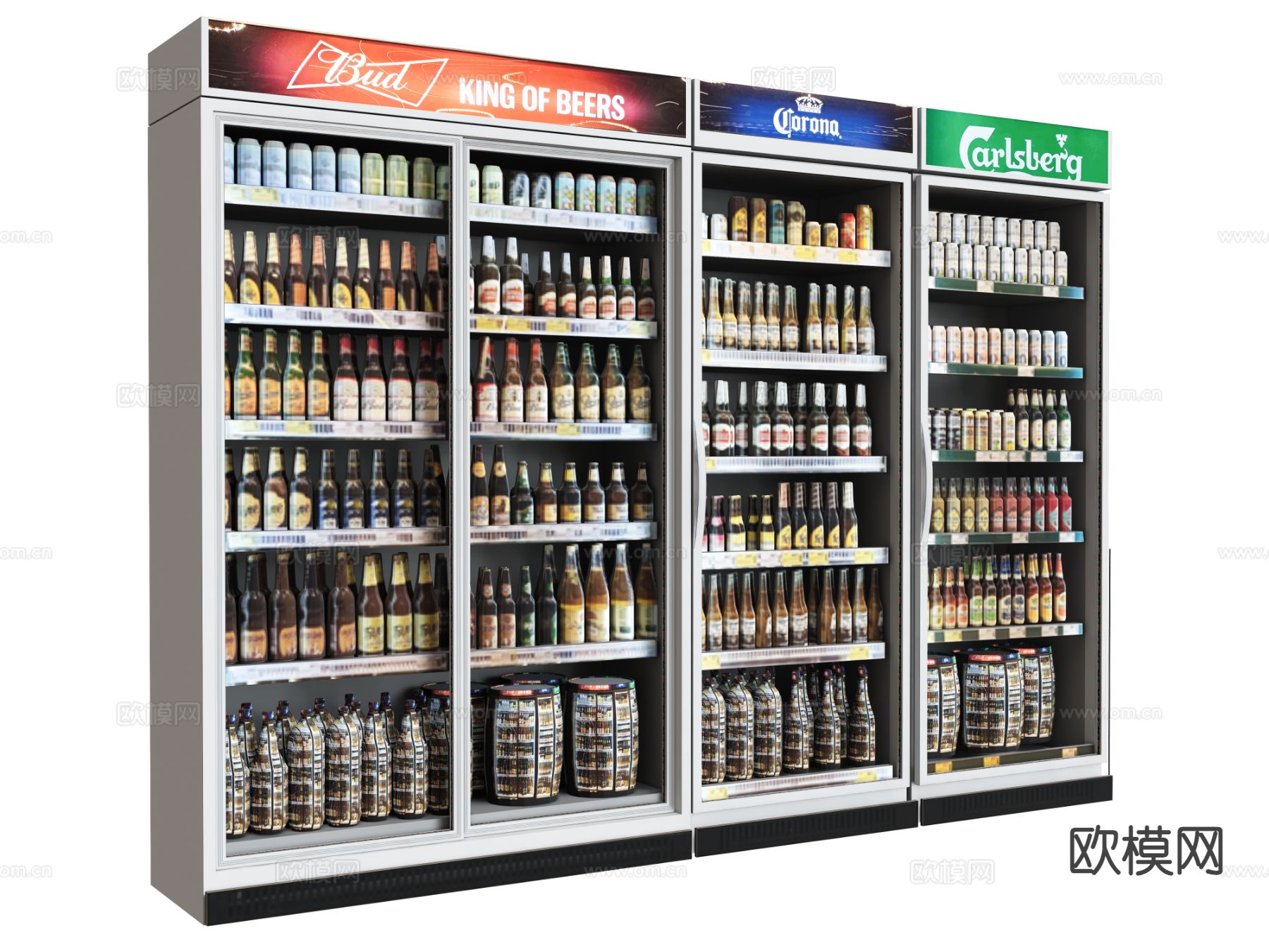 冰柜 冷藏柜 饮料柜su模型下载（渲染图2）