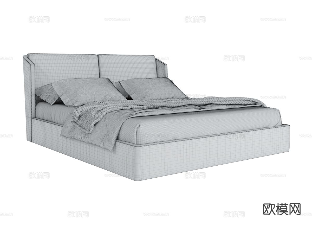 alberta-NIKITA 双人床3d模型下载（渲染图2）