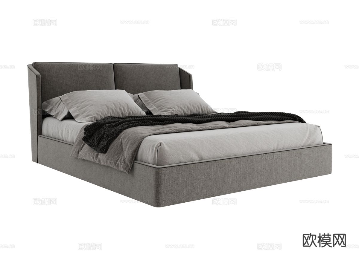 alberta-NIKITA 双人床3d模型下载（渲染图1）