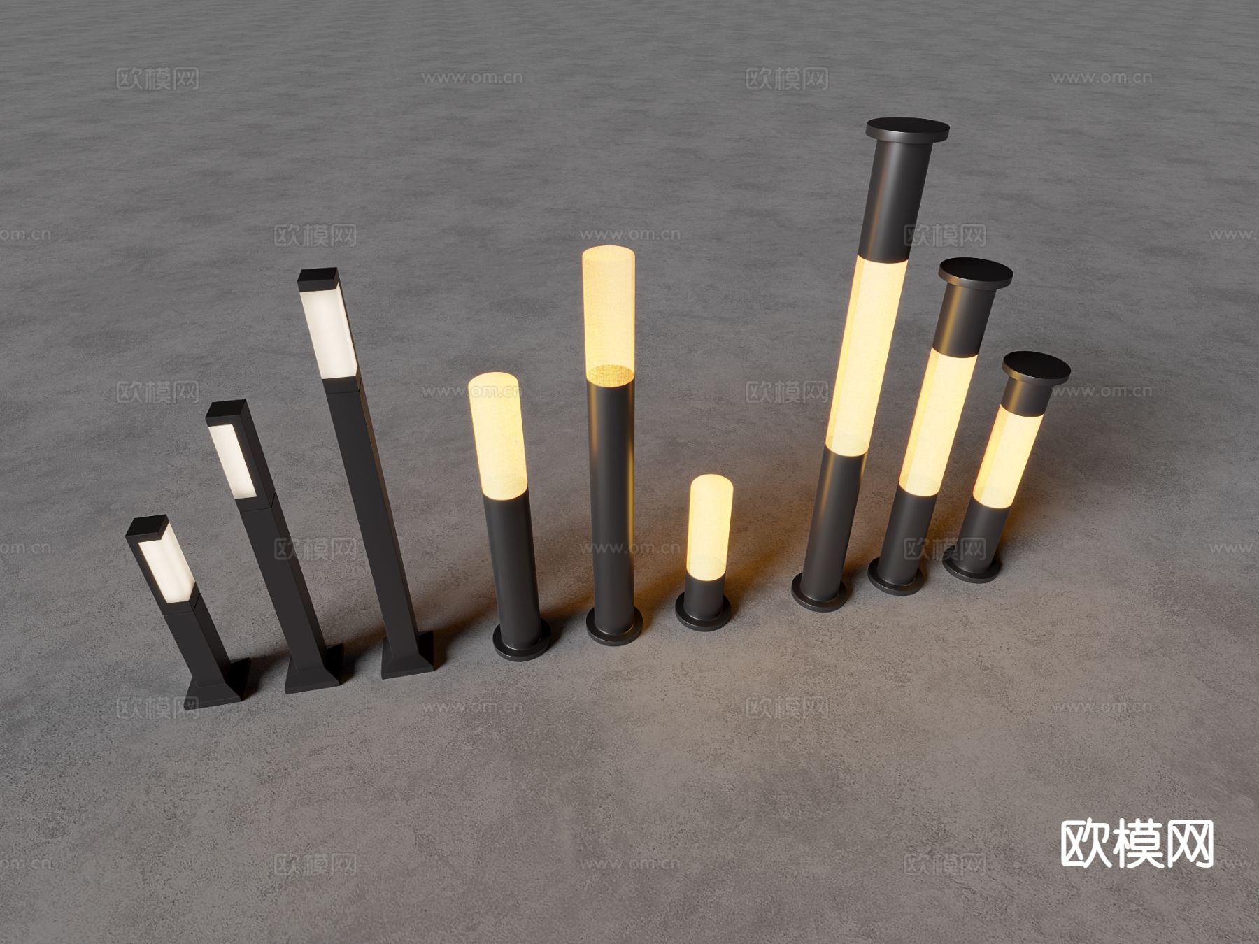 中式景观灯 草坪灯su模型下载（渲染图2）