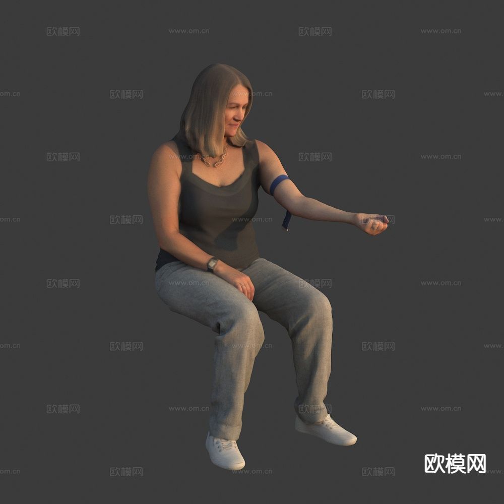患者病人 抽血人3d模型下载