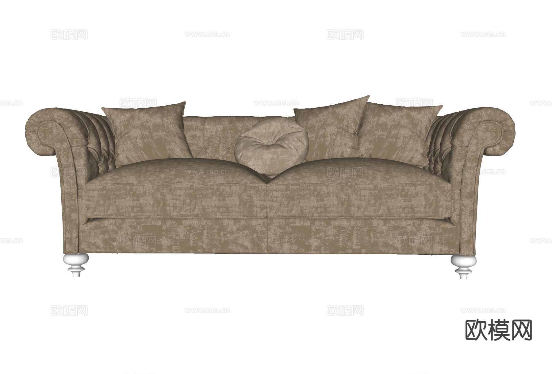 双人沙发 软体沙发su模型下载（渲染图1）