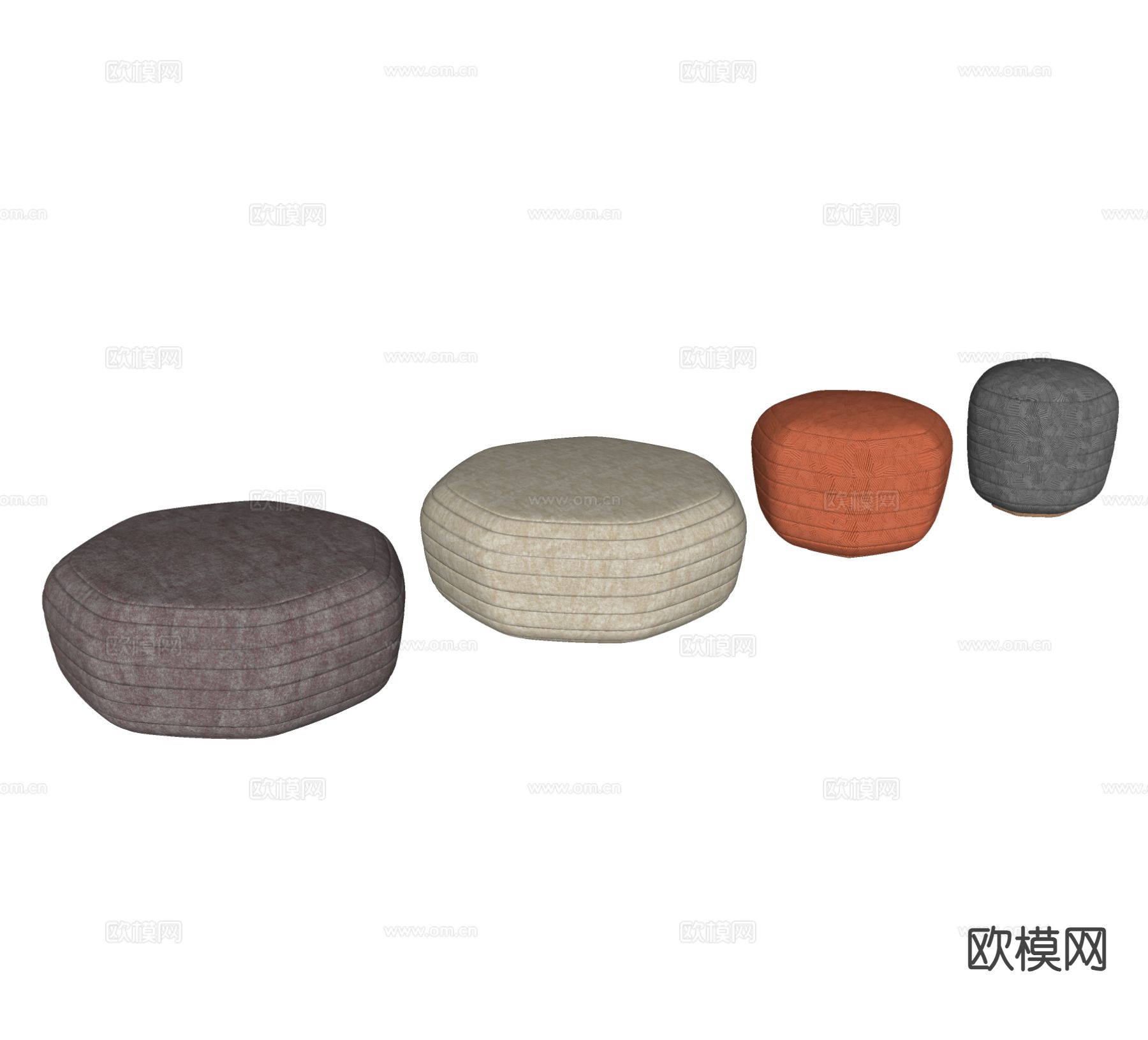 沙发凳 梳妆凳su模型下载（渲染图1）