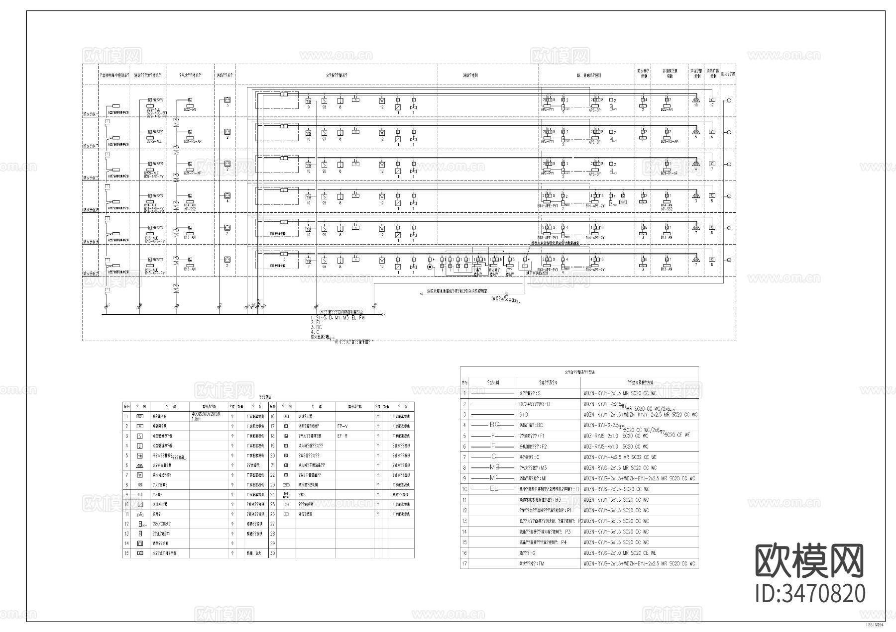 学校地下室电气cad施工图下载（渲染图3）