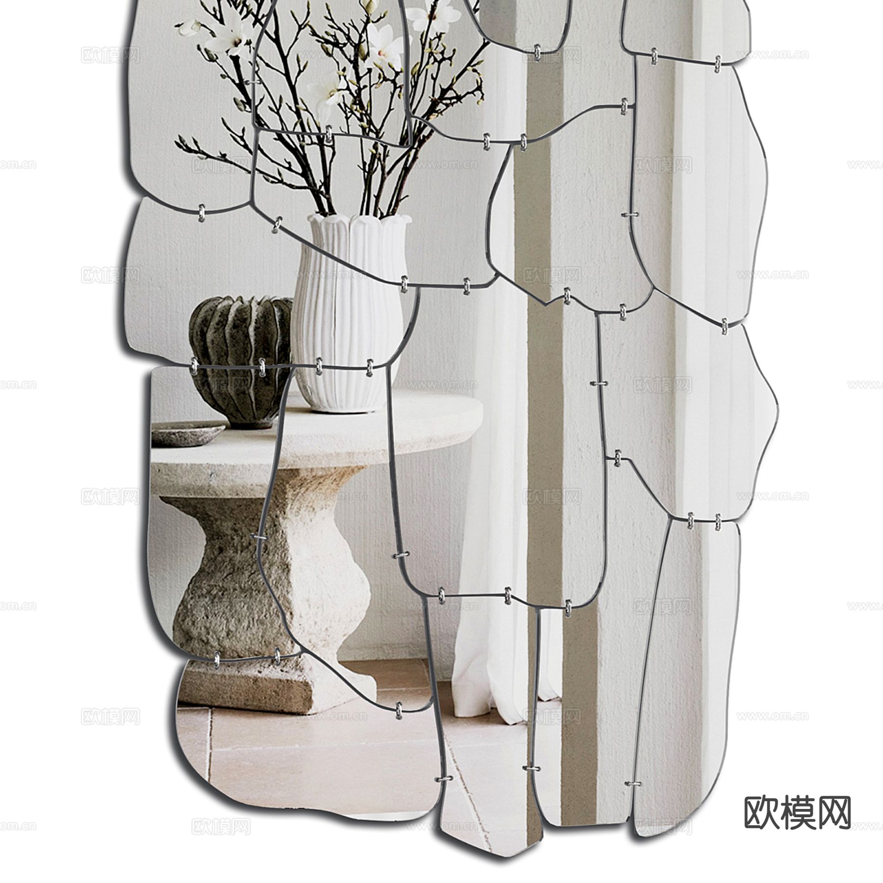 现代装饰镜子 异形镜子su模型下载（渲染图5）