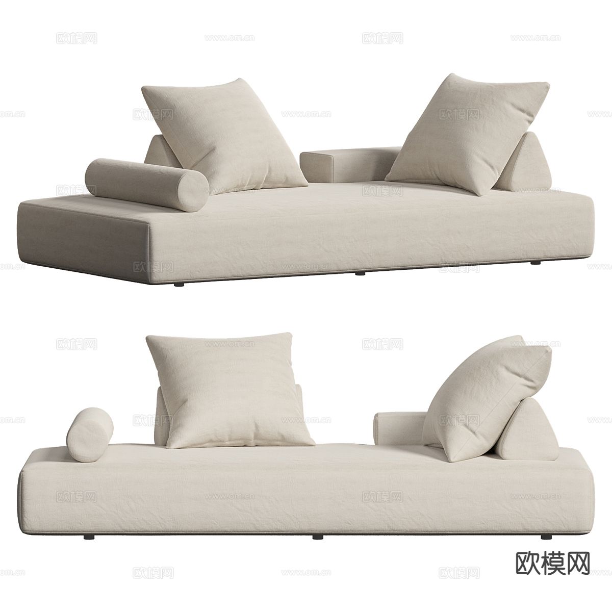 现代双人沙发3d模型下载