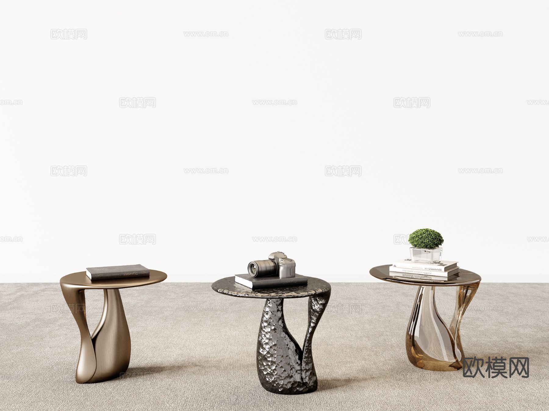 Minotti 圆几 边几 角几3d模型下载