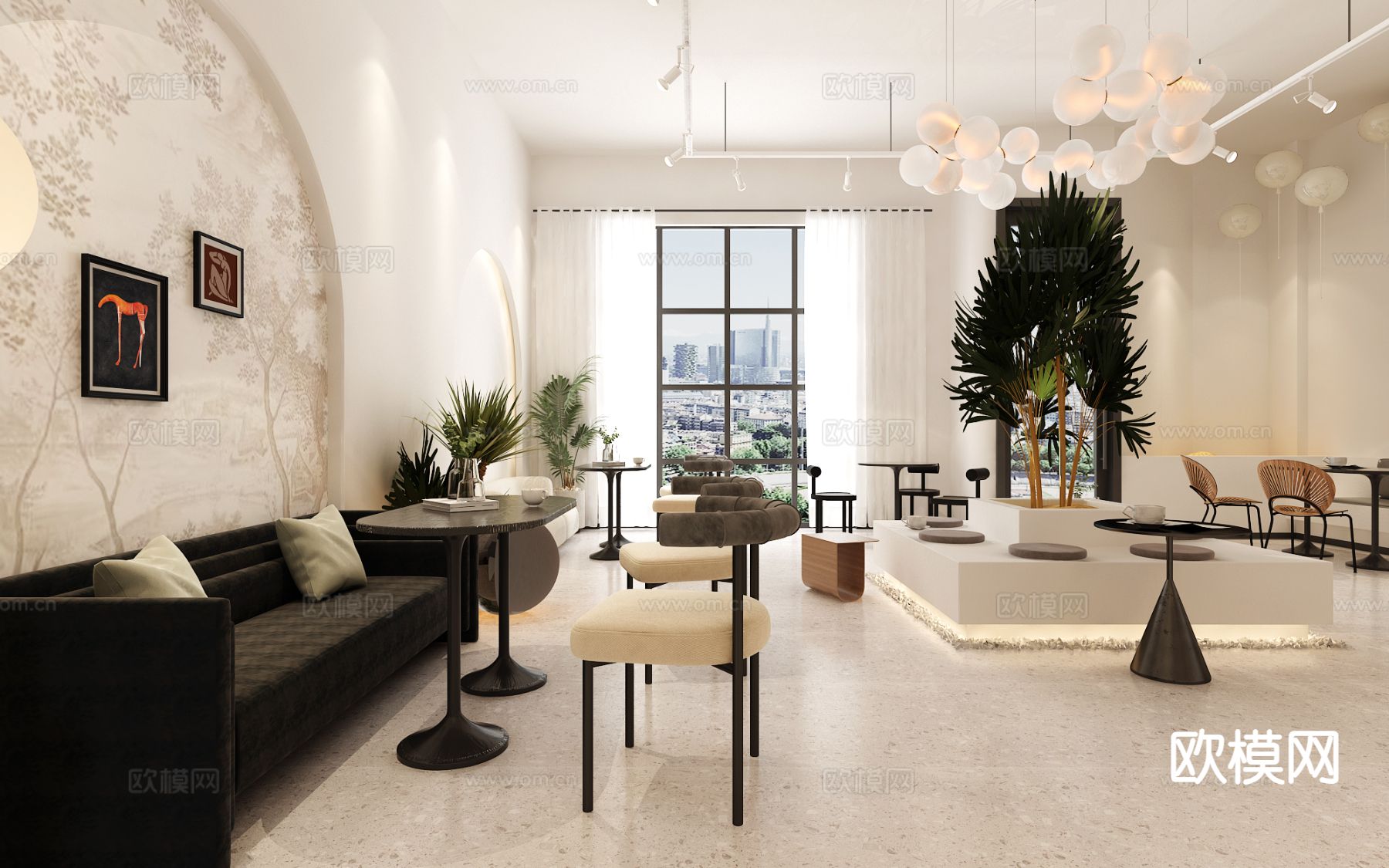 咖啡店 咖啡馆3d模型下载（渲染图3）