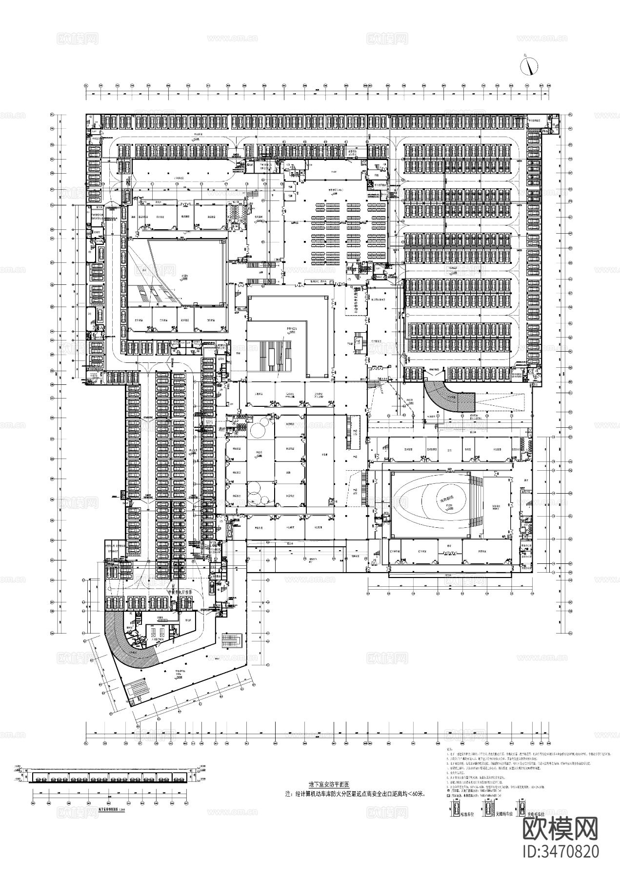 学校地下室电气cad施工图下载（渲染图4）